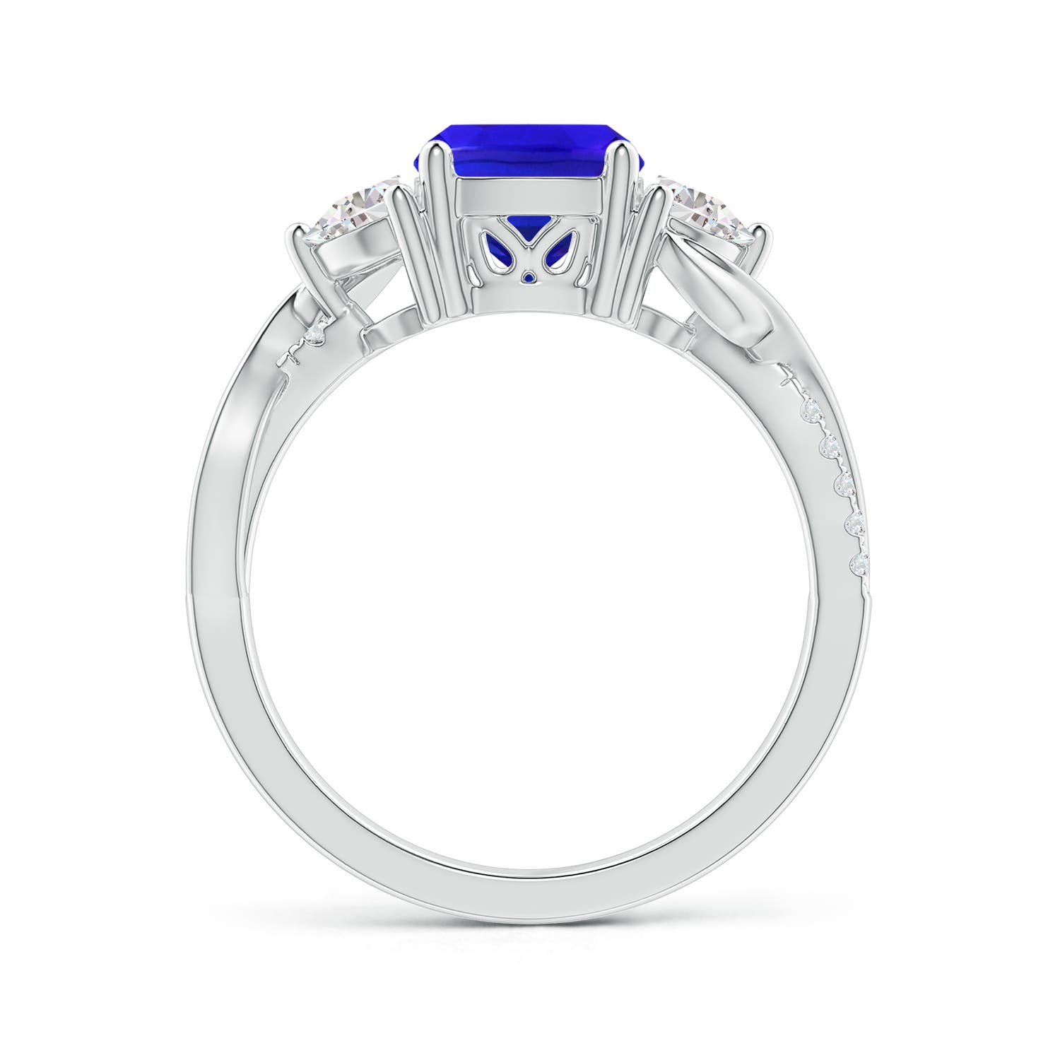 AAA - Tanzanite / 1.88 CT / 14 KT White Gold