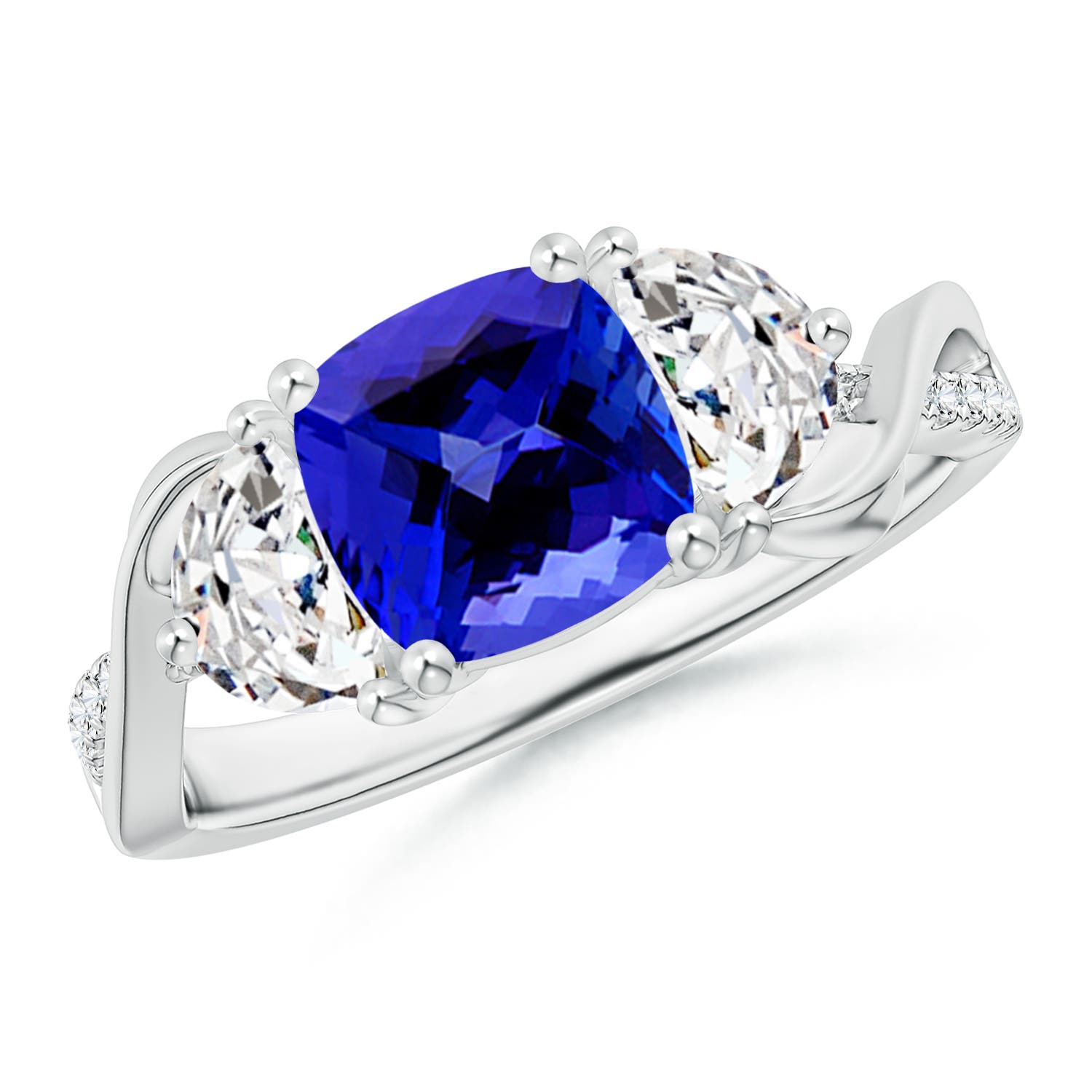 AAAA - Tanzanite / 1.88 CT / 14 KT White Gold