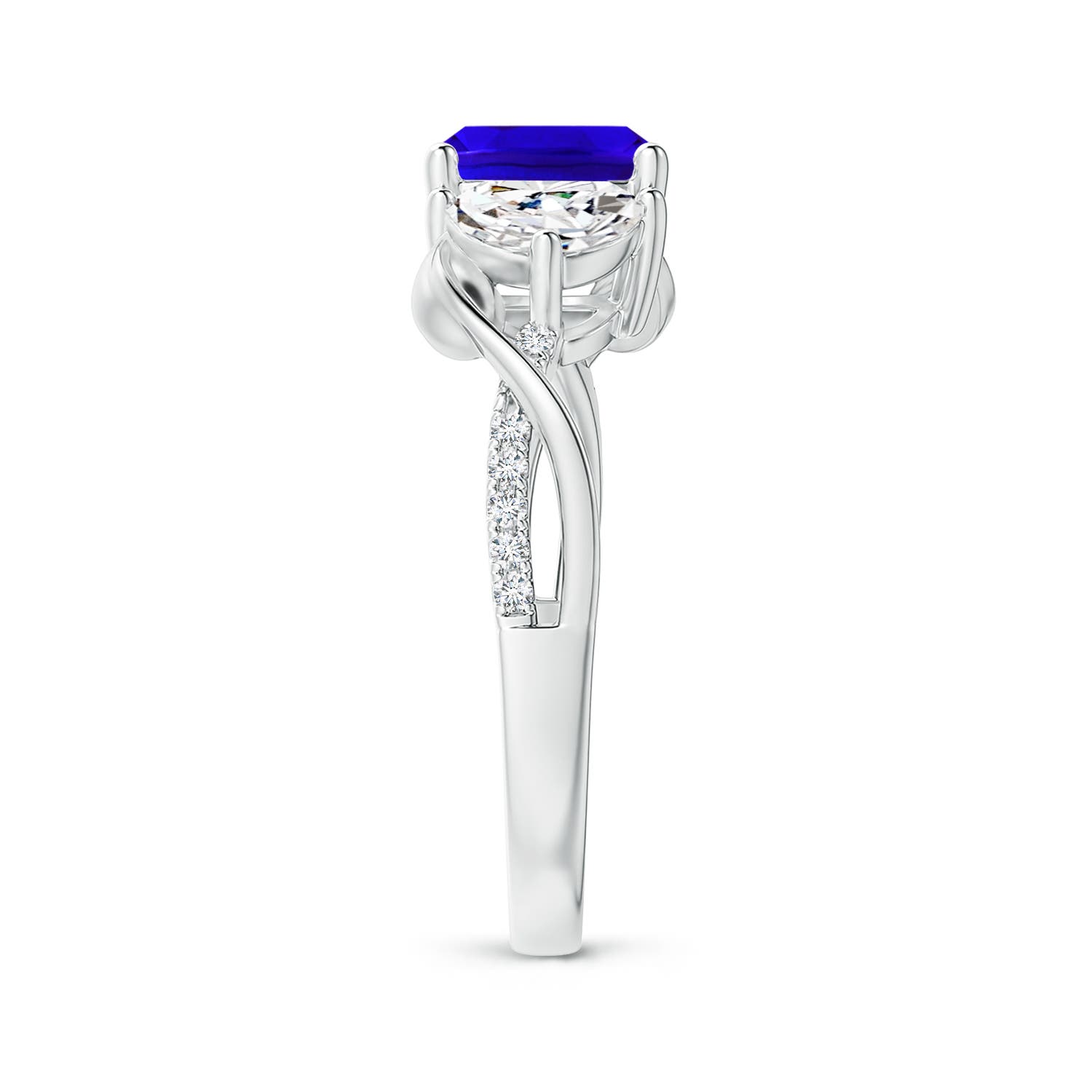 AAAA - Tanzanite / 1.88 CT / 14 KT White Gold