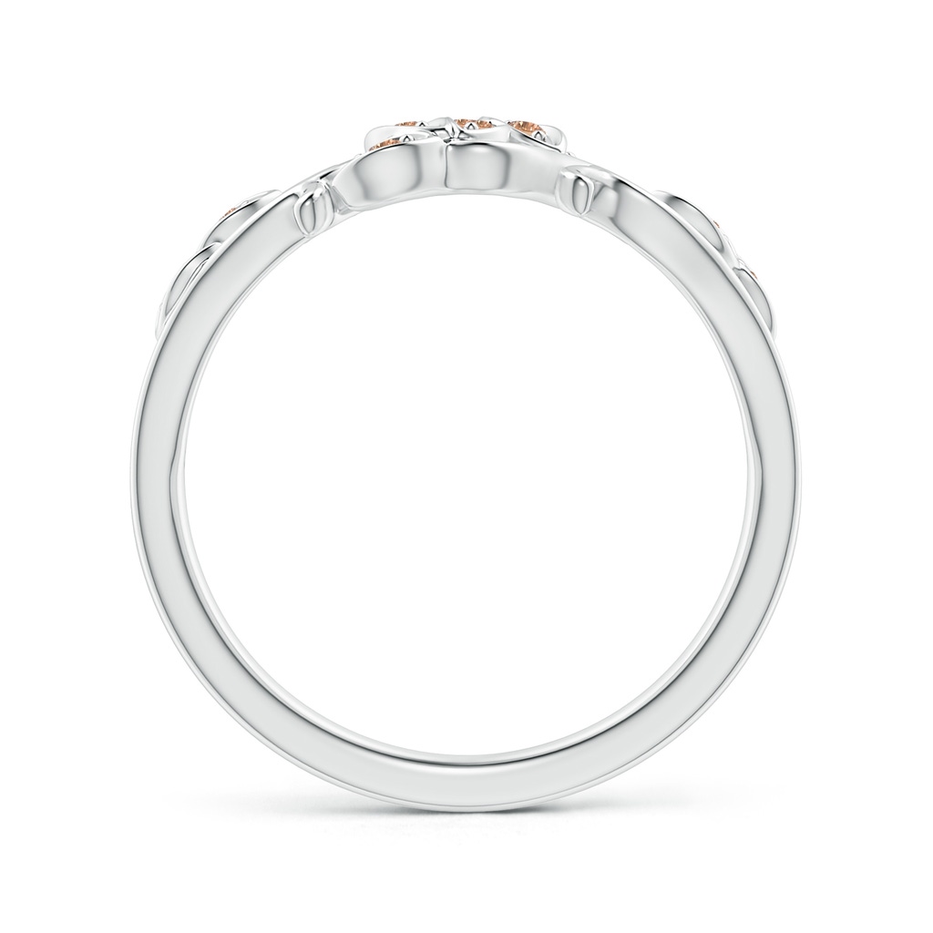 1.3mm AAA Nature Inspired Pave-Set Coffee Diamond Leaf and Vine Ring in P950 Platinum - side_1