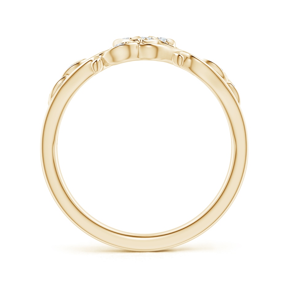 1.3mm GVS2 Nature Inspired Pave-Set Diamond Leaf and Vine Ring in Yellow Gold side-1