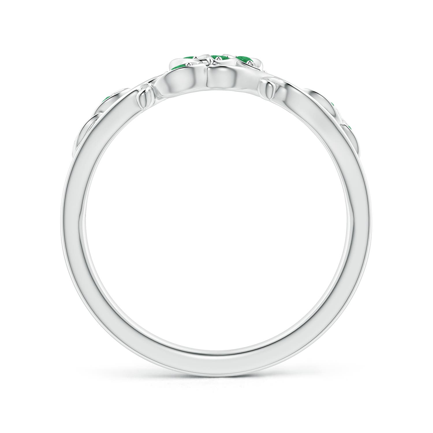 A - Emerald / 0.15 CT / 14 KT White Gold