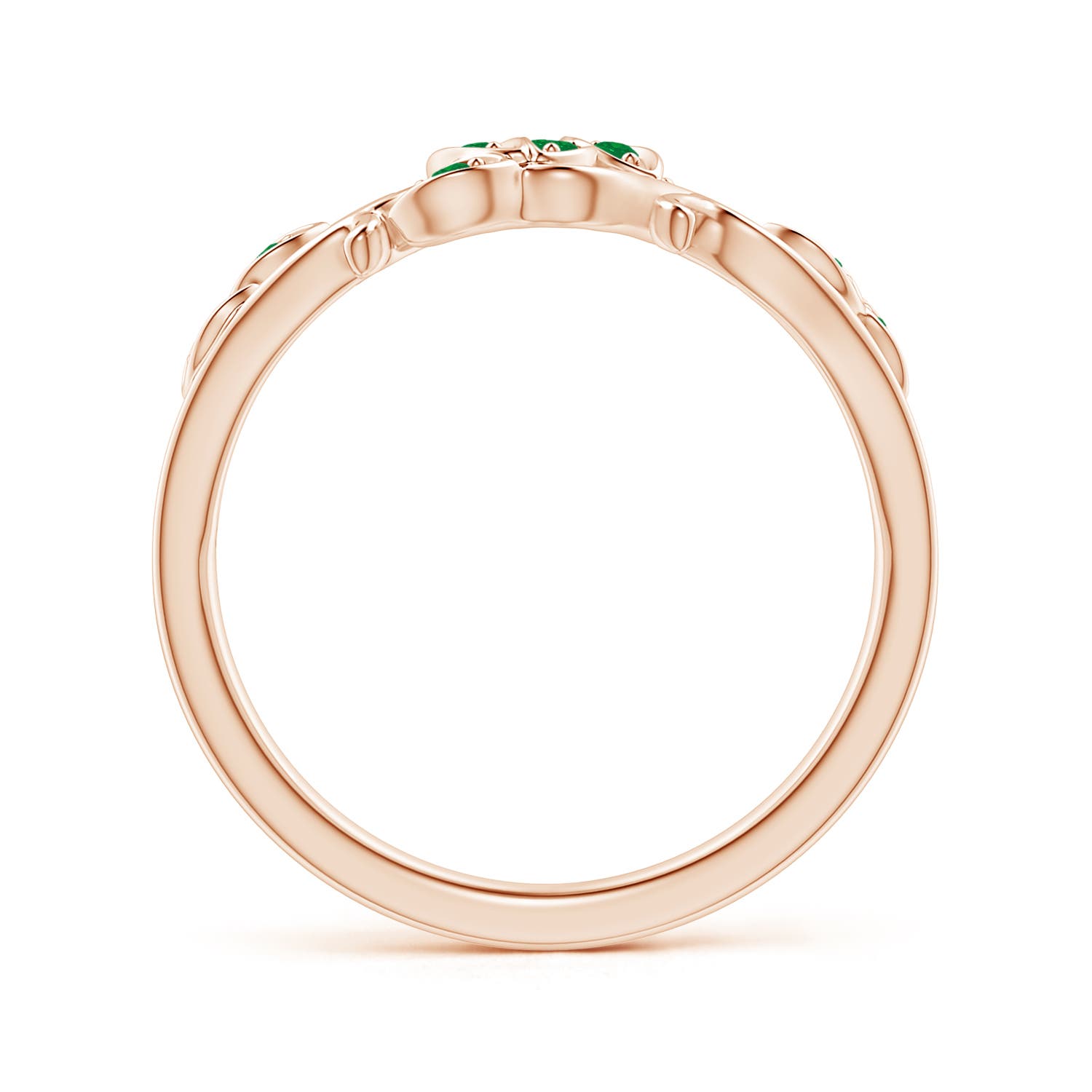 AA - Emerald / 0.15 CT / 14 KT Rose Gold