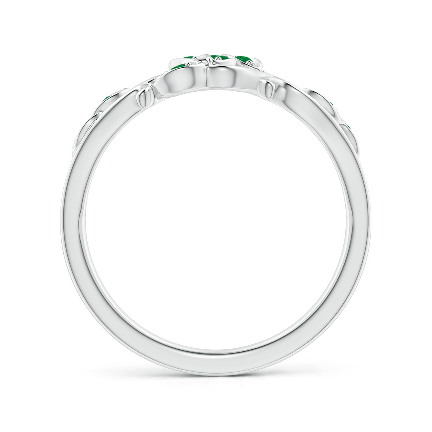 AA - Emerald / 0.15 CT / 14 KT White Gold