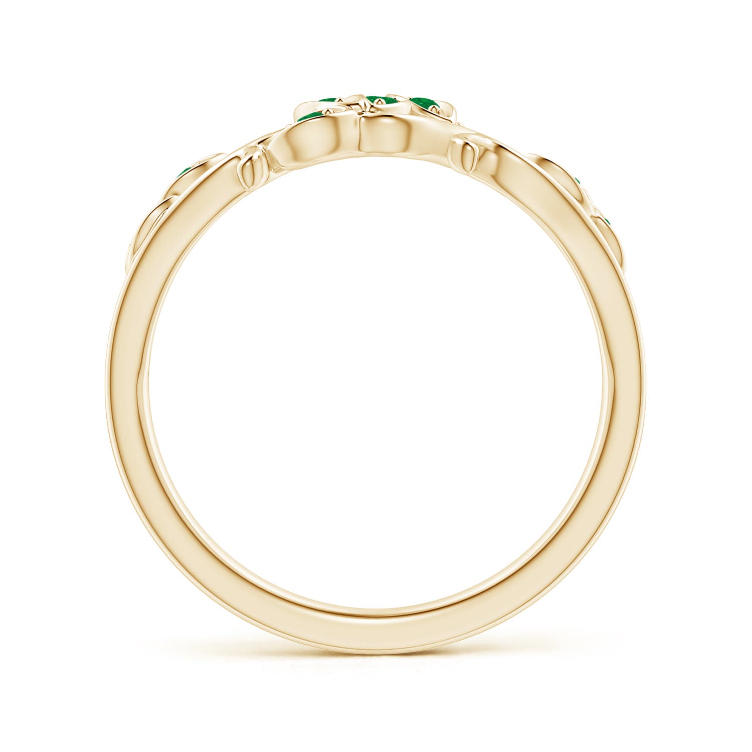 AA - Emerald / 0.15 CT / 14 KT Yellow Gold