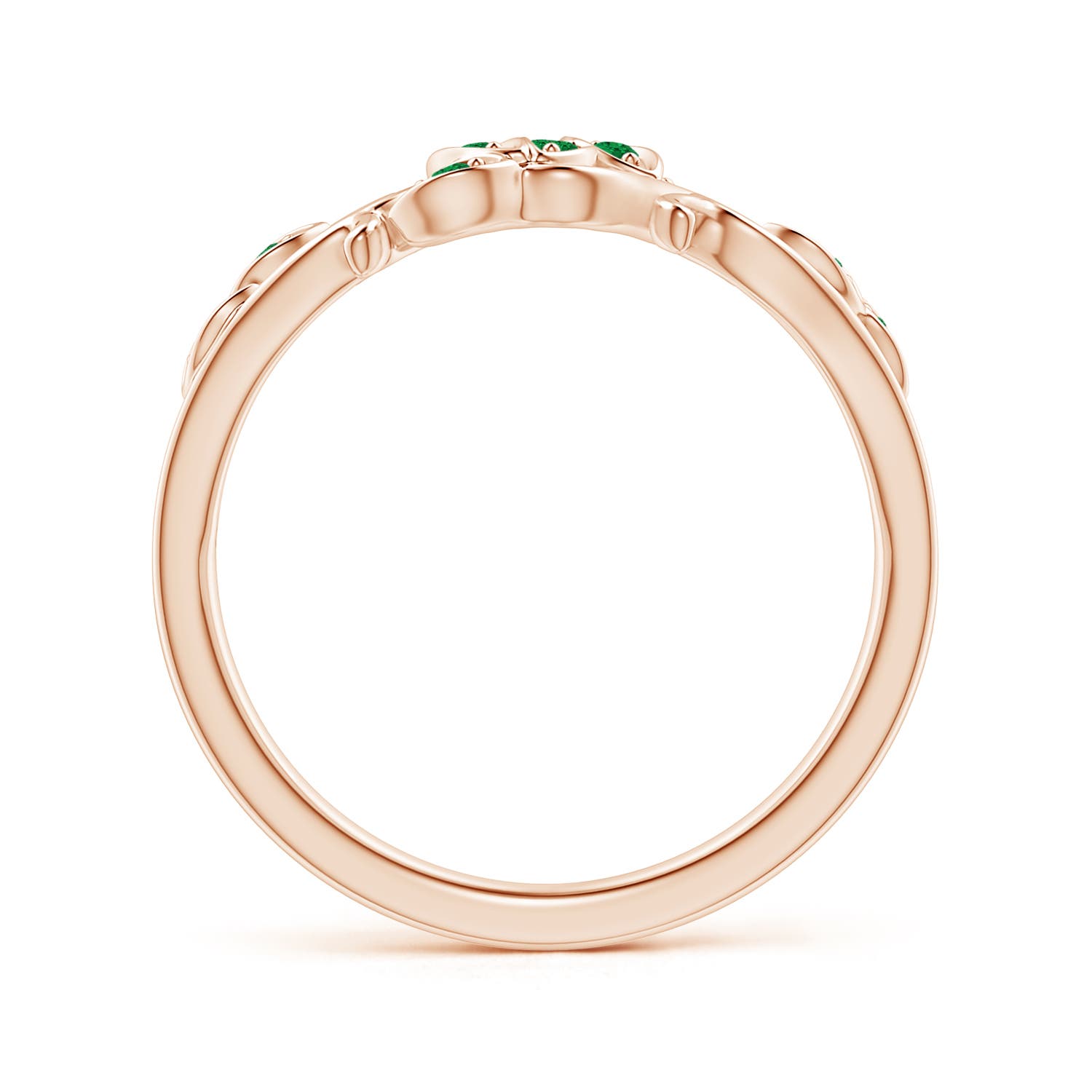 AAA - Emerald / 0.15 CT / 14 KT Rose Gold