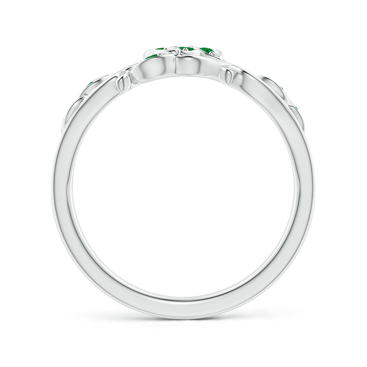 AAAA - Emerald / 0.15 CT / 14 KT White Gold