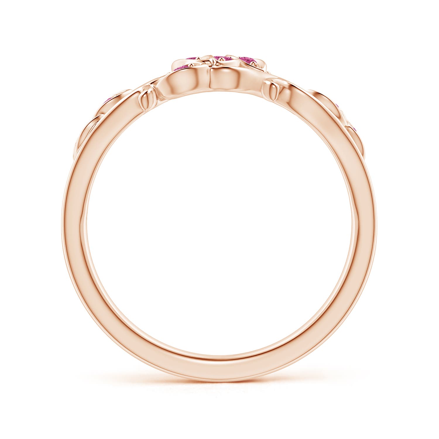 AAAA - Pink Sapphire / 0.12 CT / 14 KT Rose Gold