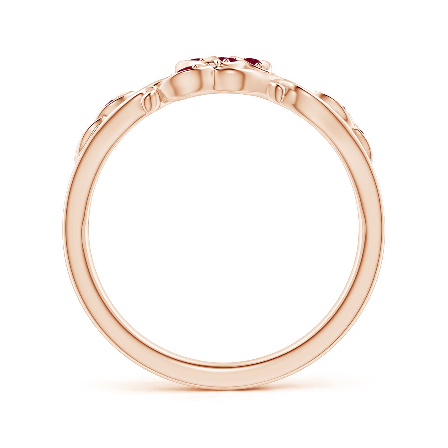 A - Ruby / 0.15 CT / 14 KT Rose Gold