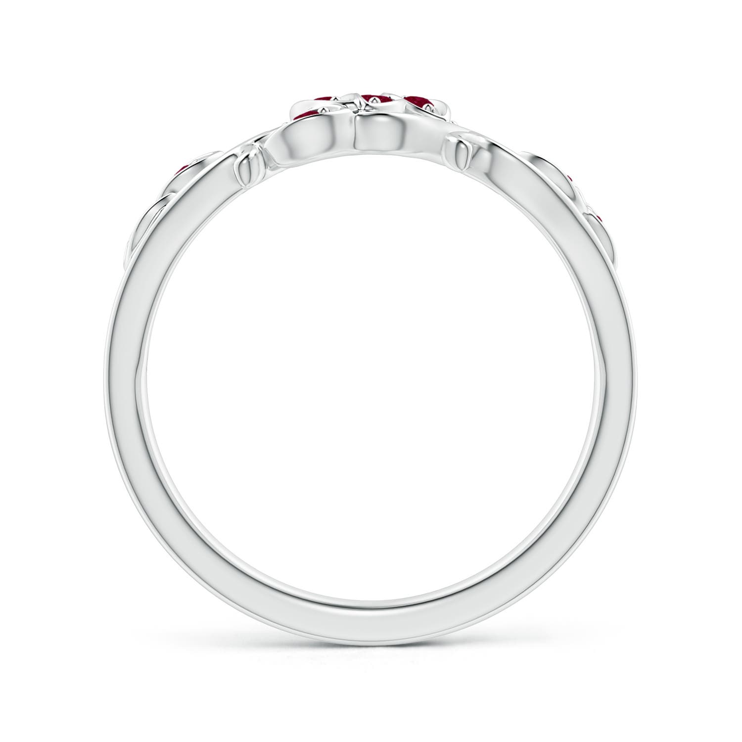 A - Ruby / 0.15 CT / 14 KT White Gold