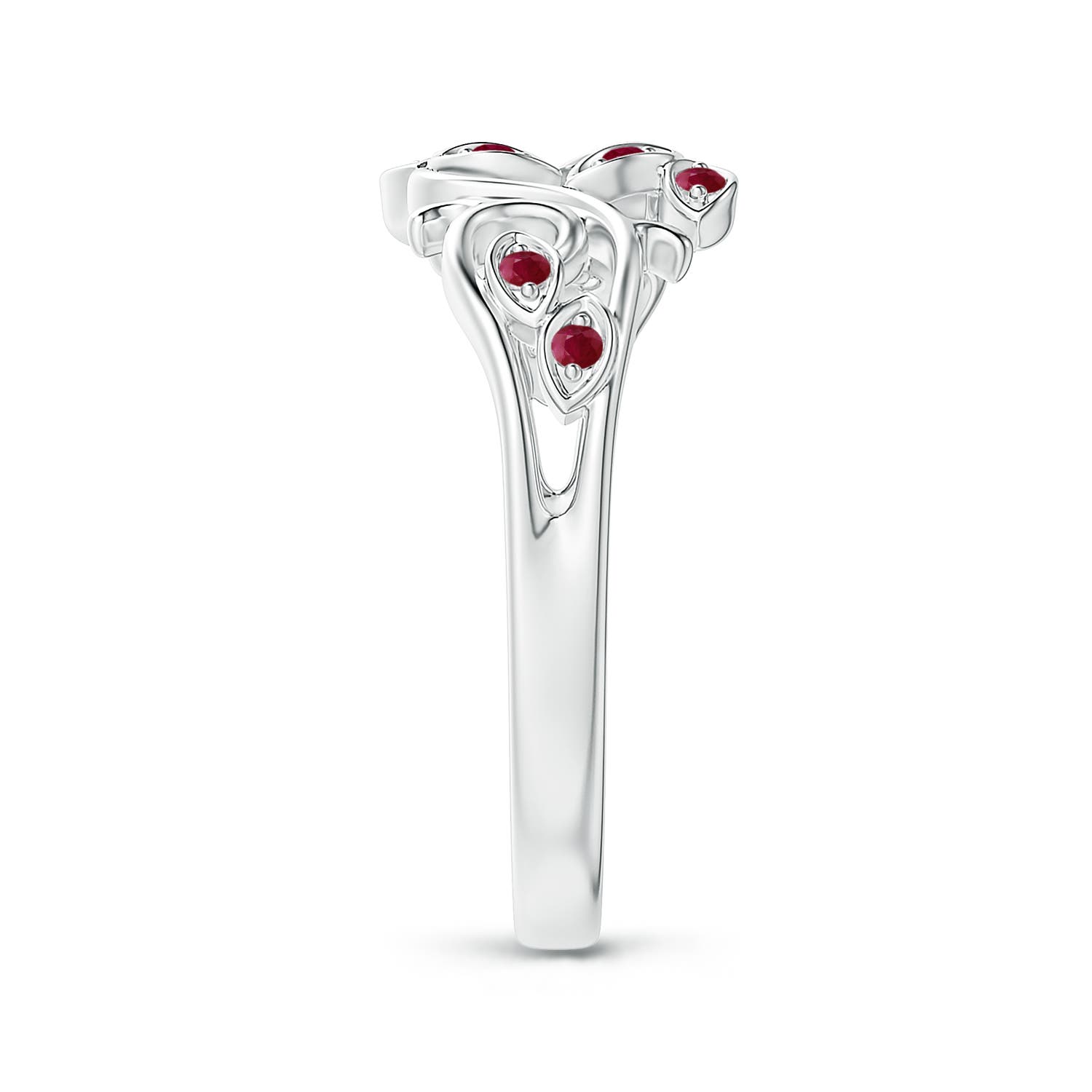 A - Ruby / 0.15 CT / 14 KT White Gold