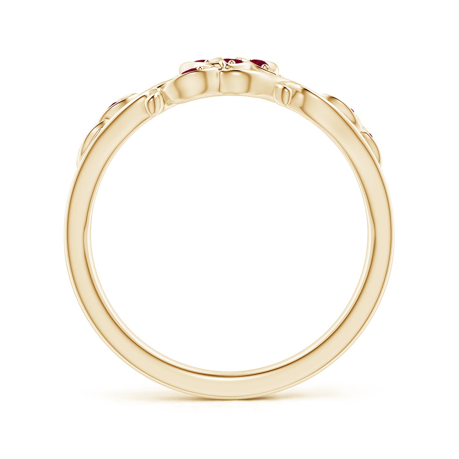 A - Ruby / 0.15 CT / 14 KT Yellow Gold