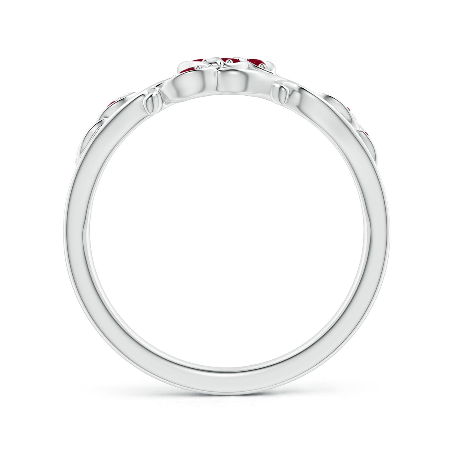 AA - Ruby / 0.15 CT / 14 KT White Gold