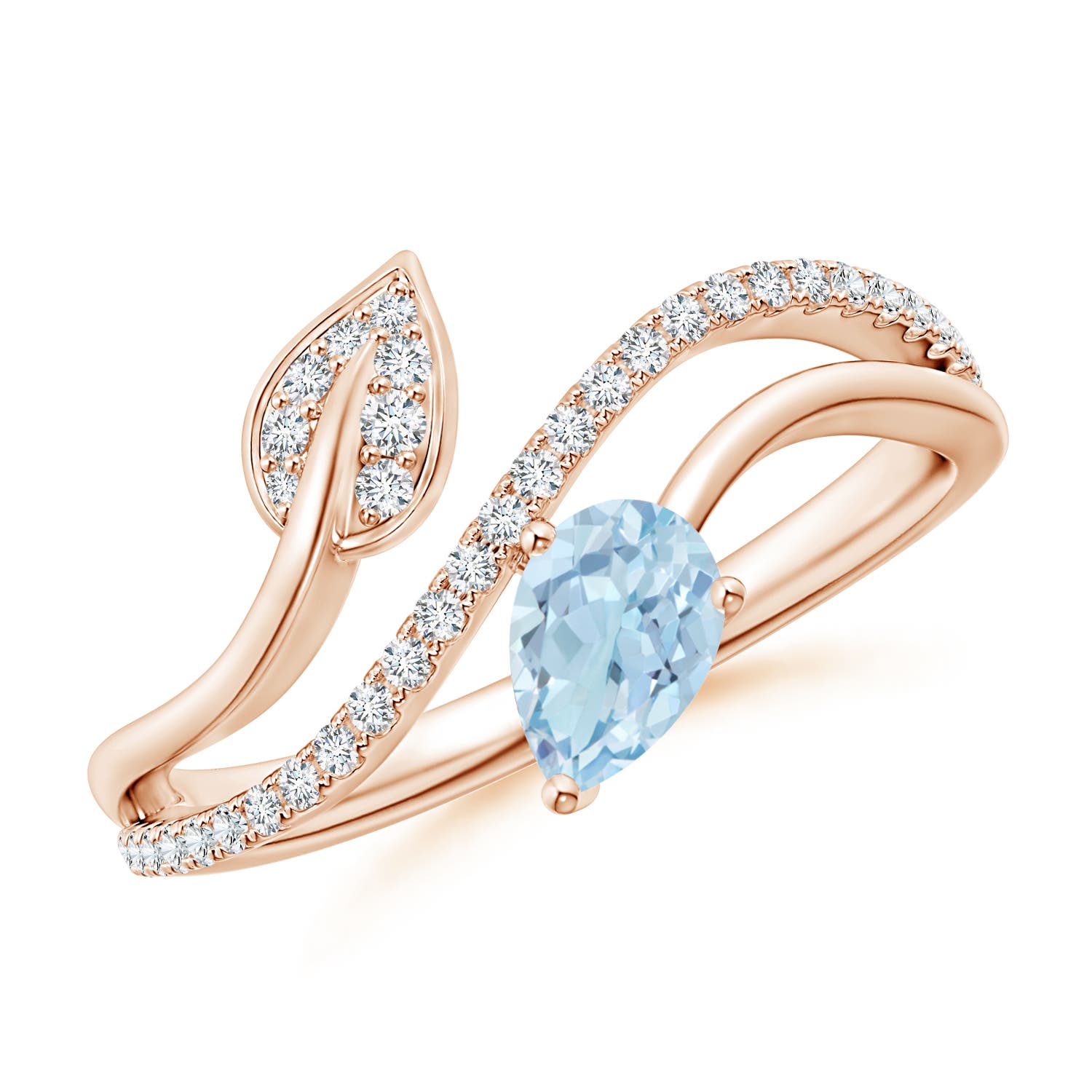 AA - Aquamarine / 0.5 CT / 14 KT Rose Gold