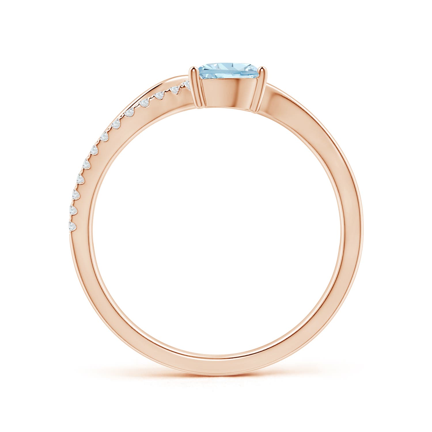 AA - Aquamarine / 0.5 CT / 14 KT Rose Gold