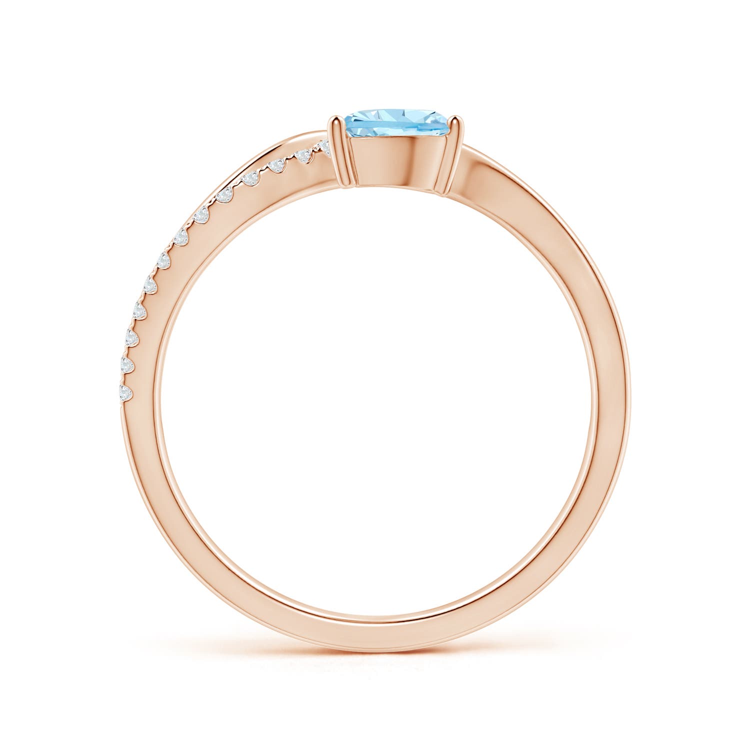 AAA - Aquamarine / 0.5 CT / 14 KT Rose Gold