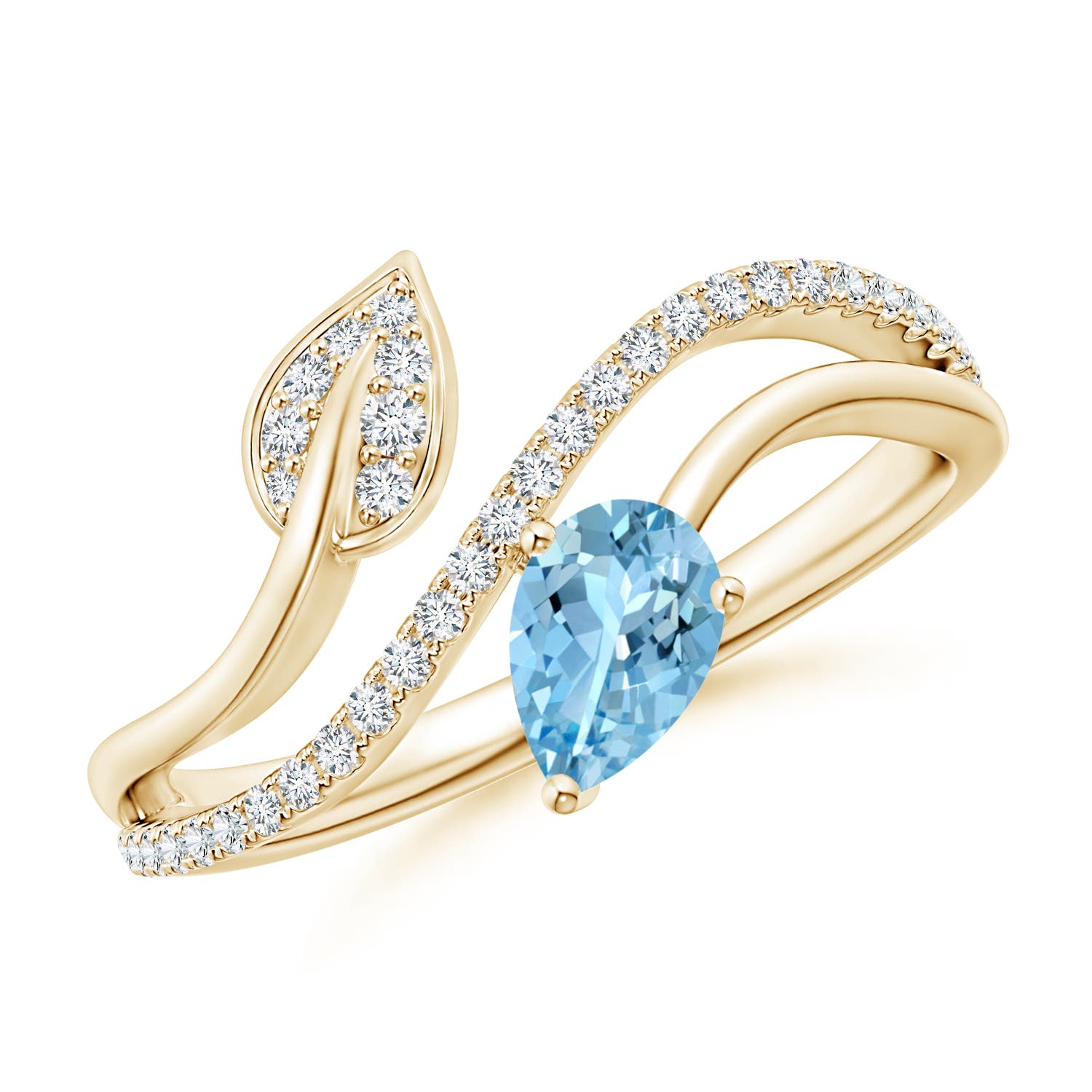 AAAA - Aquamarine / 0.5 CT / 14 KT Yellow Gold