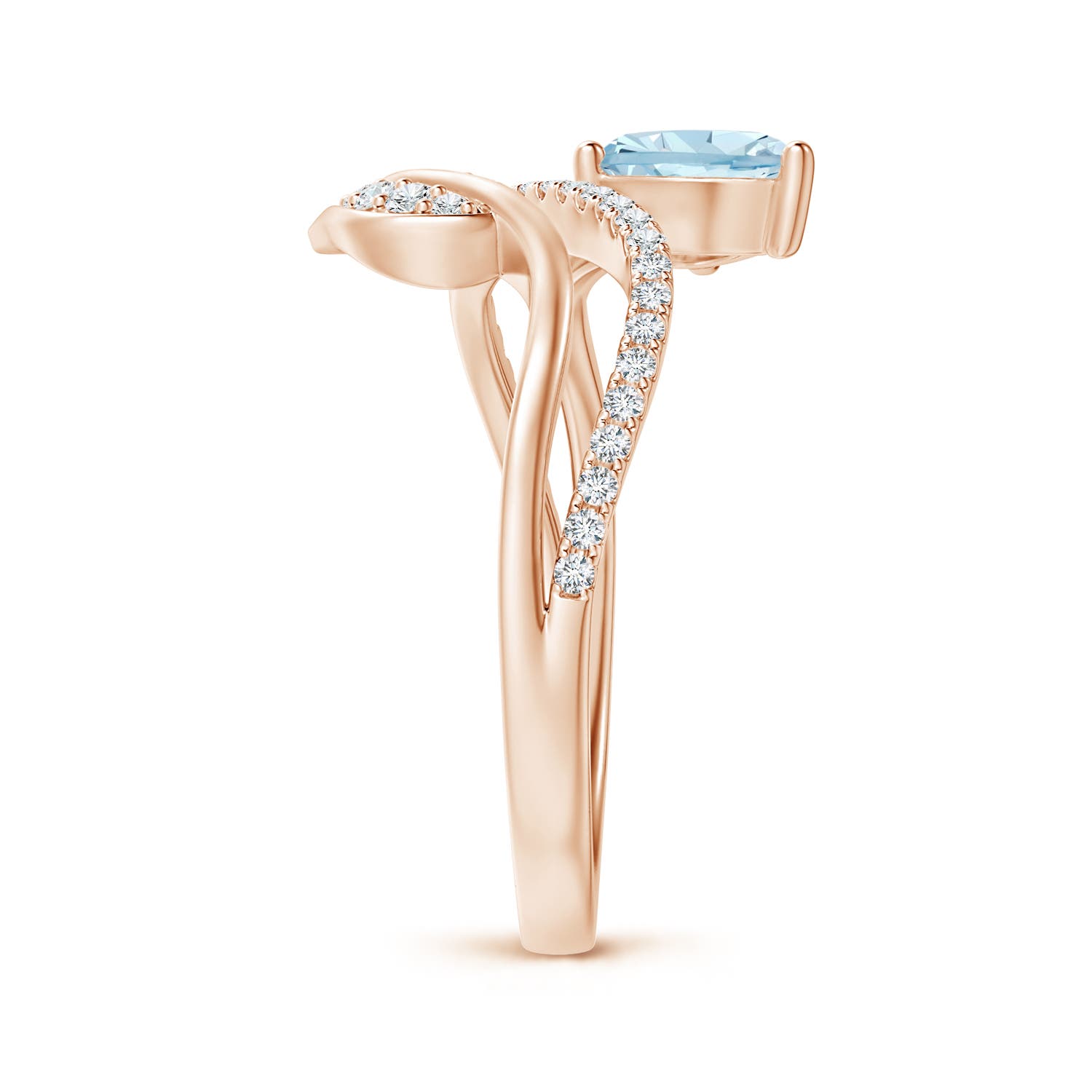 AA - Aquamarine / 0.77 CT / 14 KT Rose Gold