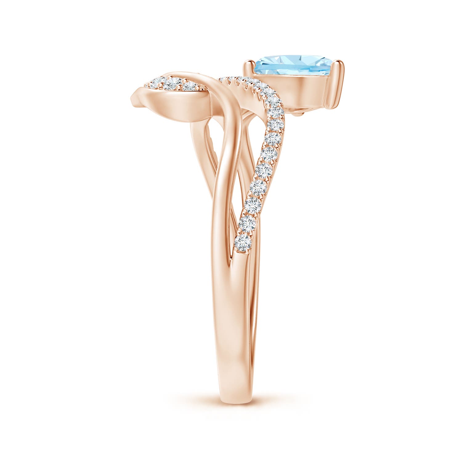 AAA - Aquamarine / 0.77 CT / 14 KT Rose Gold