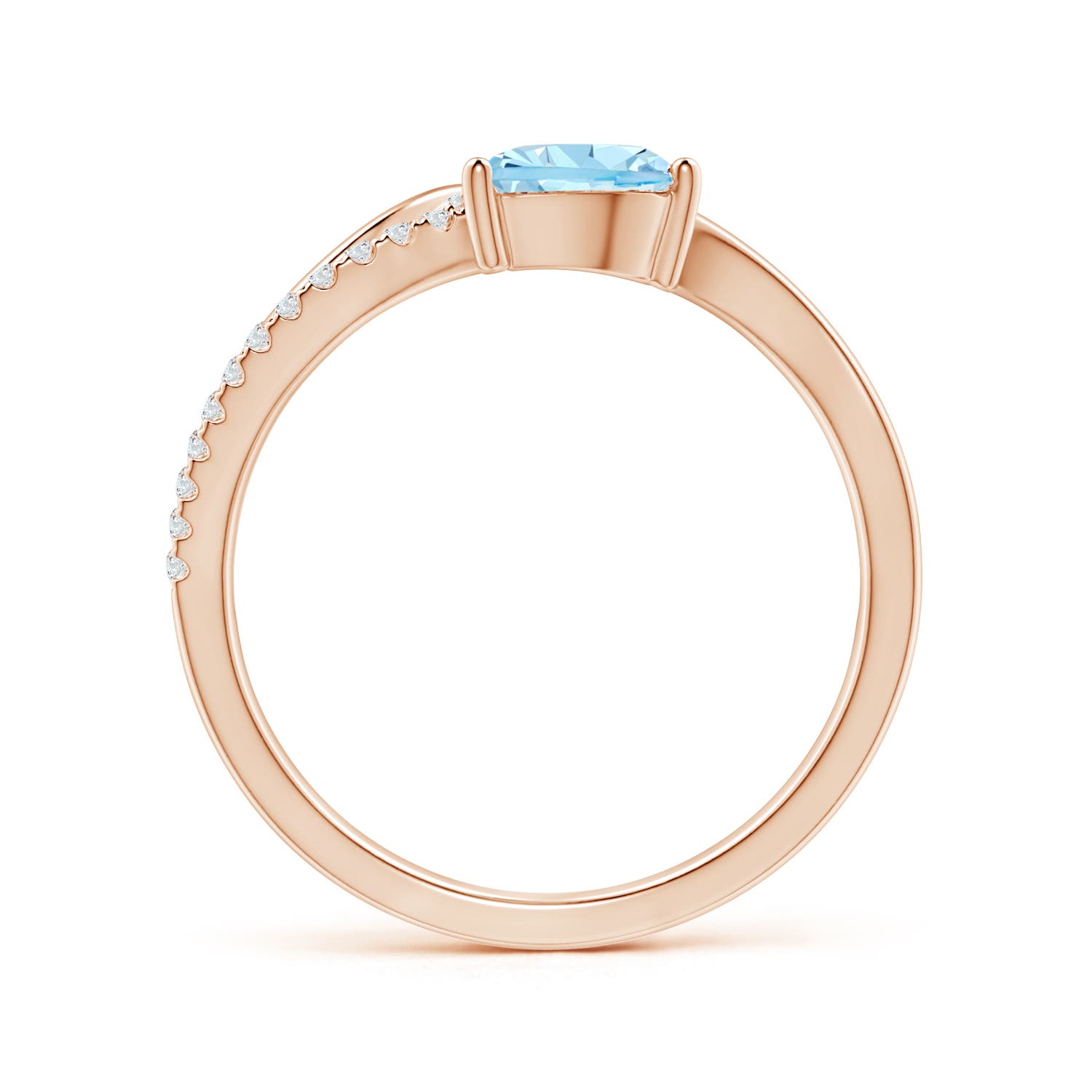 AAAA - Aquamarine / 0.77 CT / 14 KT Rose Gold