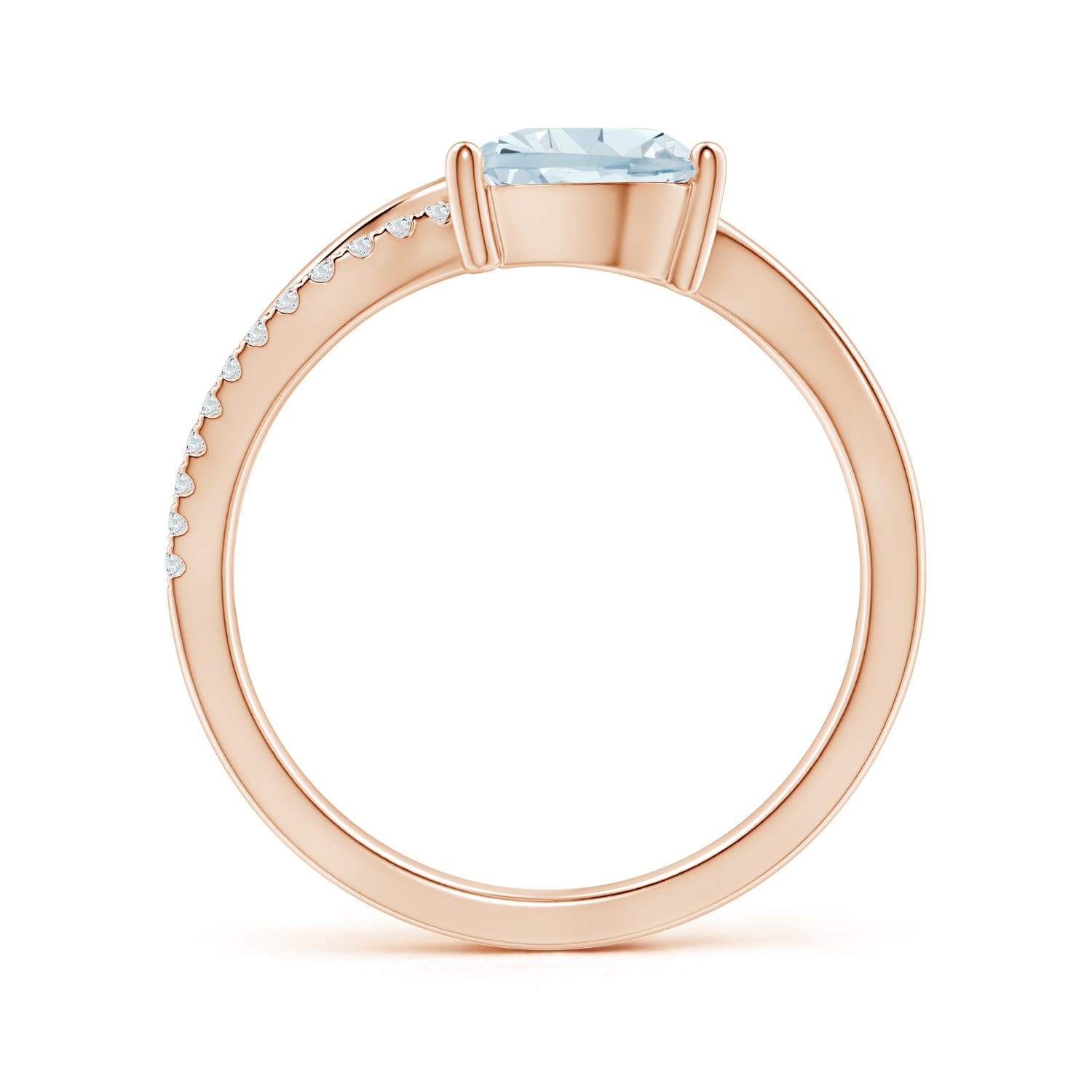 A - Aquamarine / 1.1 CT / 14 KT Rose Gold