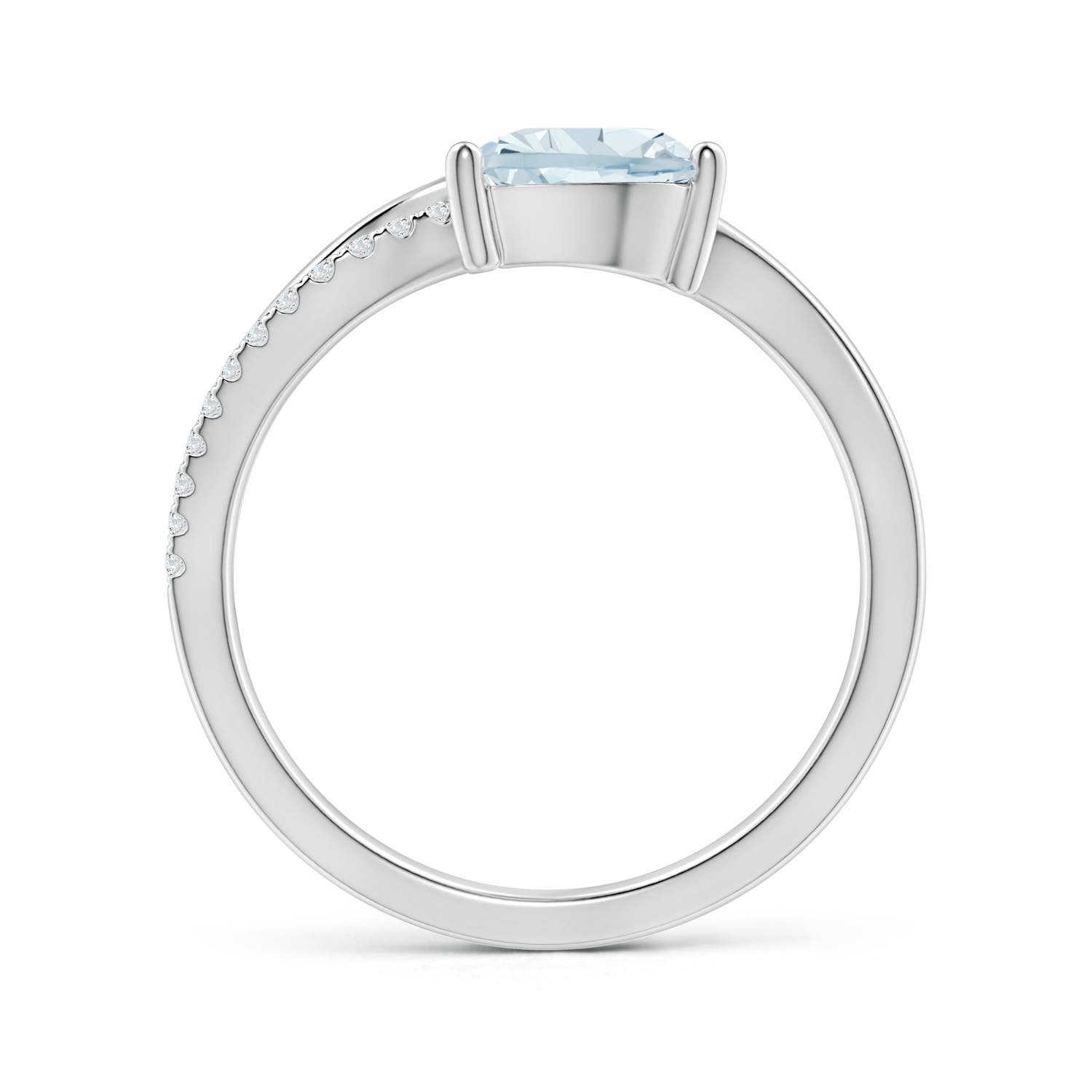 A - Aquamarine / 1.1 CT / 14 KT White Gold