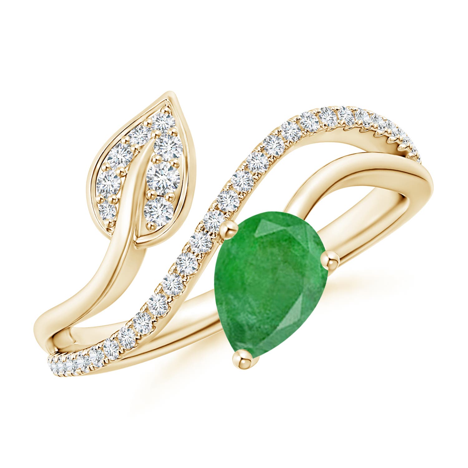 A - Emerald / 0.82 CT / 14 KT Yellow Gold