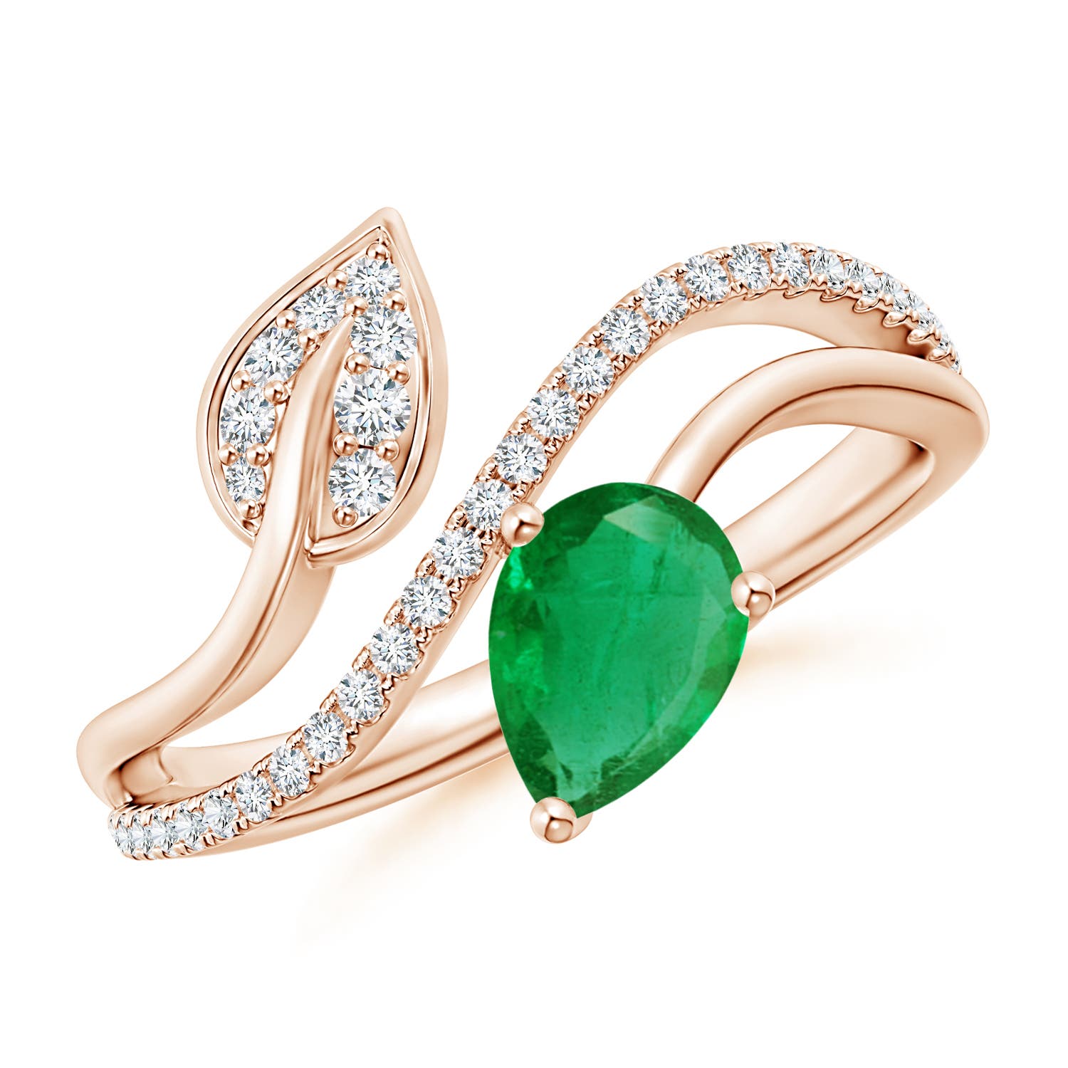 AA - Emerald / 0.82 CT / 14 KT Rose Gold