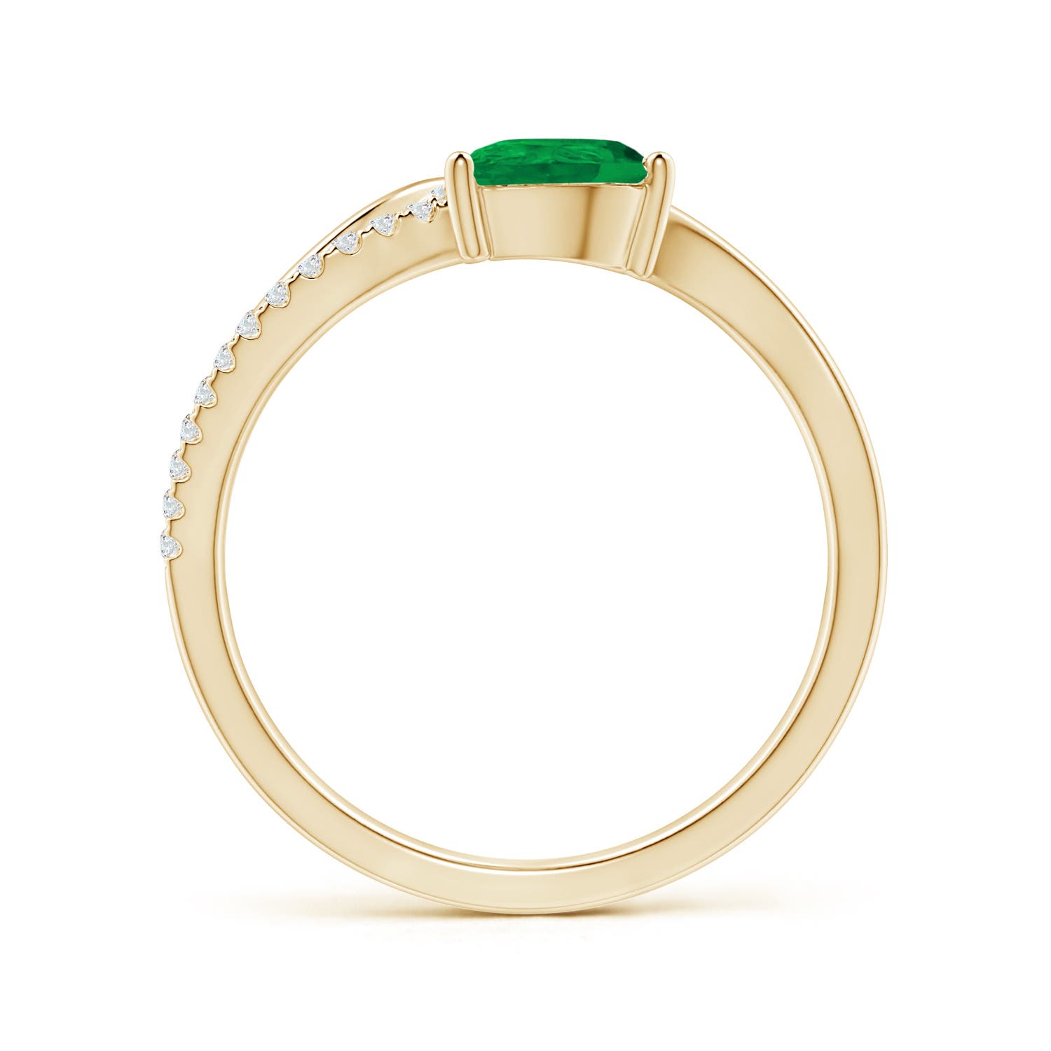 AA - Emerald / 0.82 CT / 14 KT Yellow Gold