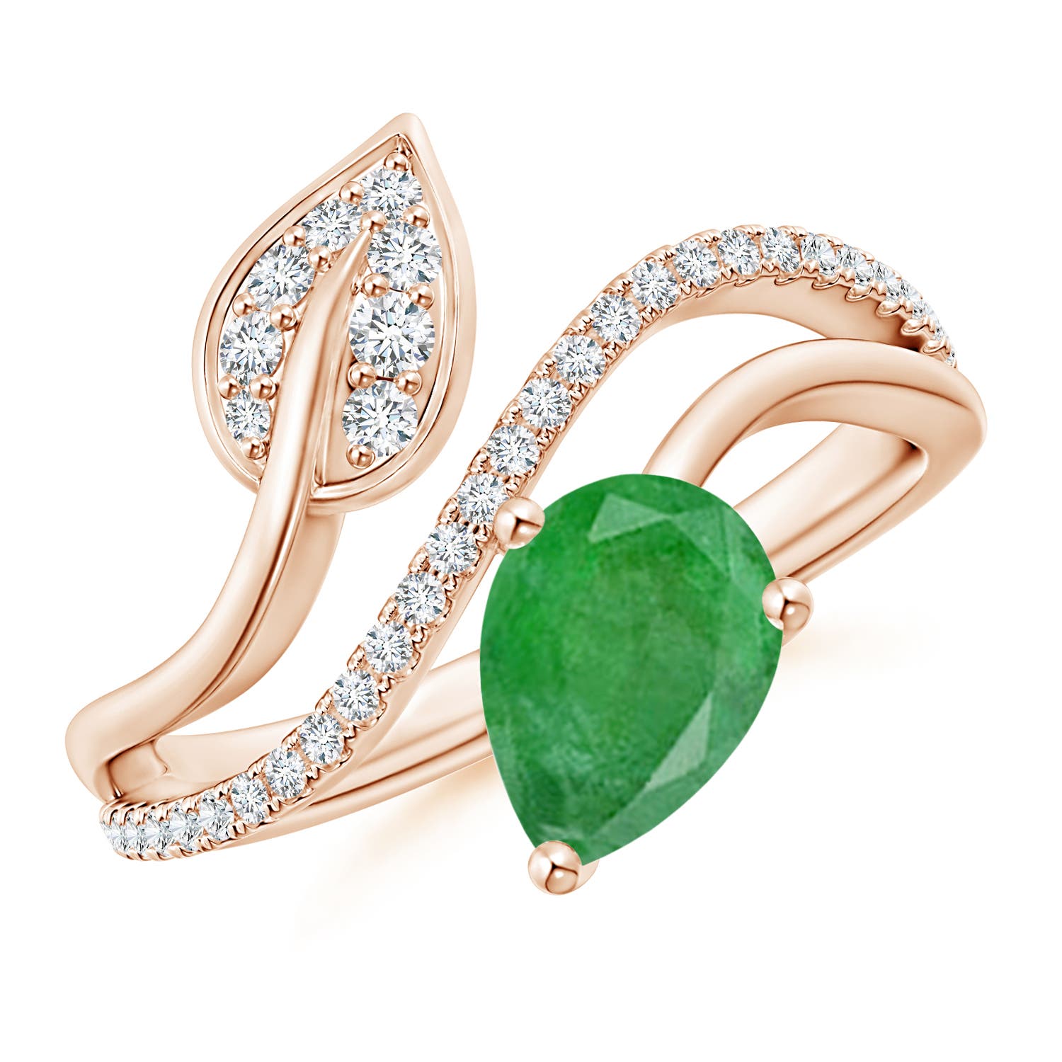 A - Emerald / 1.2 CT / 14 KT Rose Gold