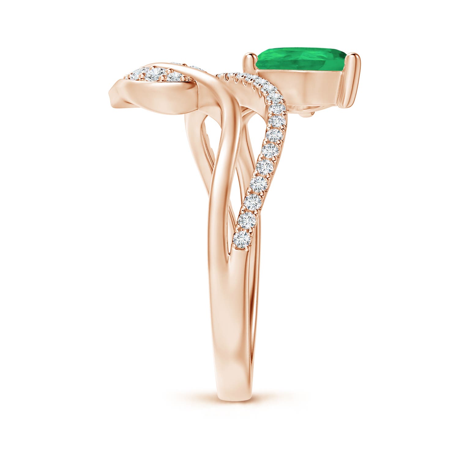 A - Emerald / 1.2 CT / 14 KT Rose Gold