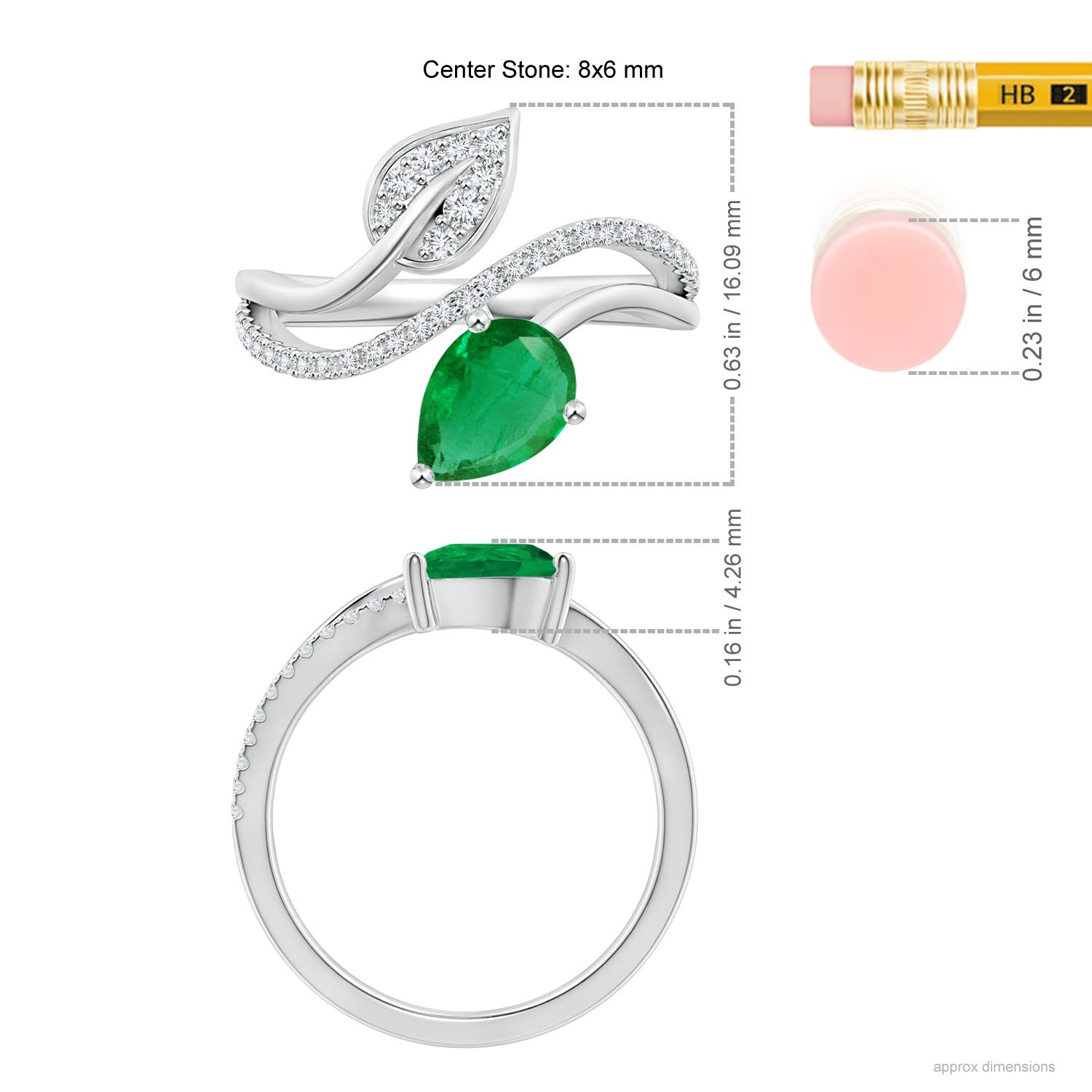 AA - Emerald / 1.2 CT / 14 KT White Gold