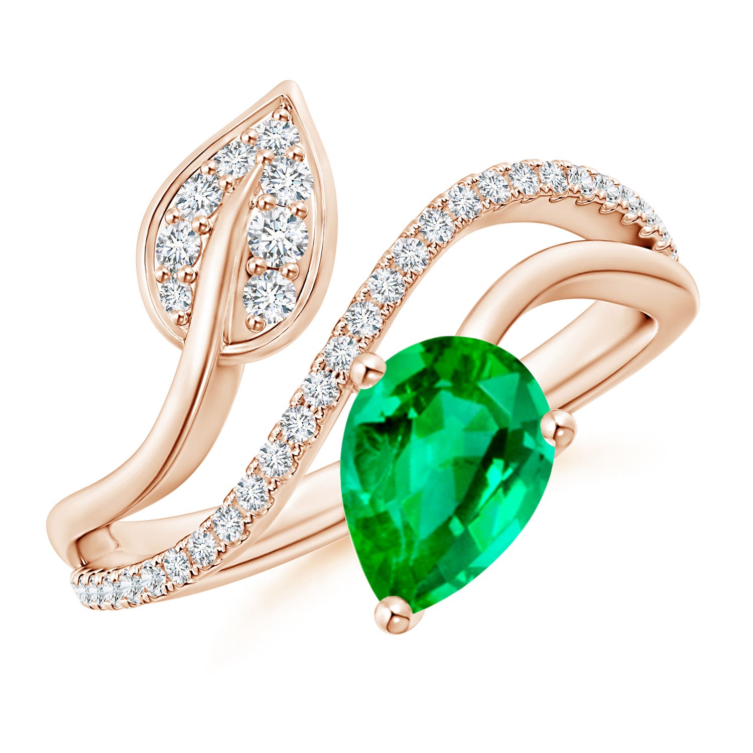 AAA - Emerald / 1.2 CT / 14 KT Rose Gold