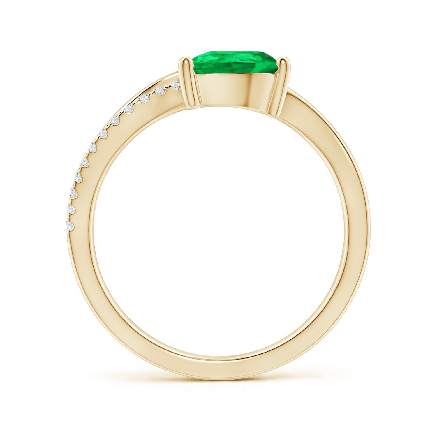 AAA - Emerald / 1.2 CT / 14 KT Yellow Gold