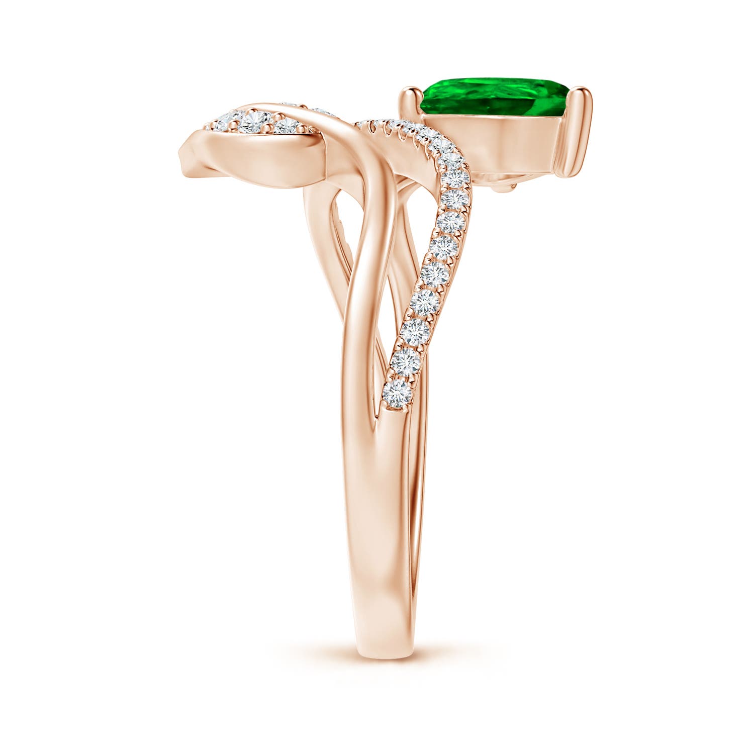 AAAA - Emerald / 1.2 CT / 14 KT Rose Gold