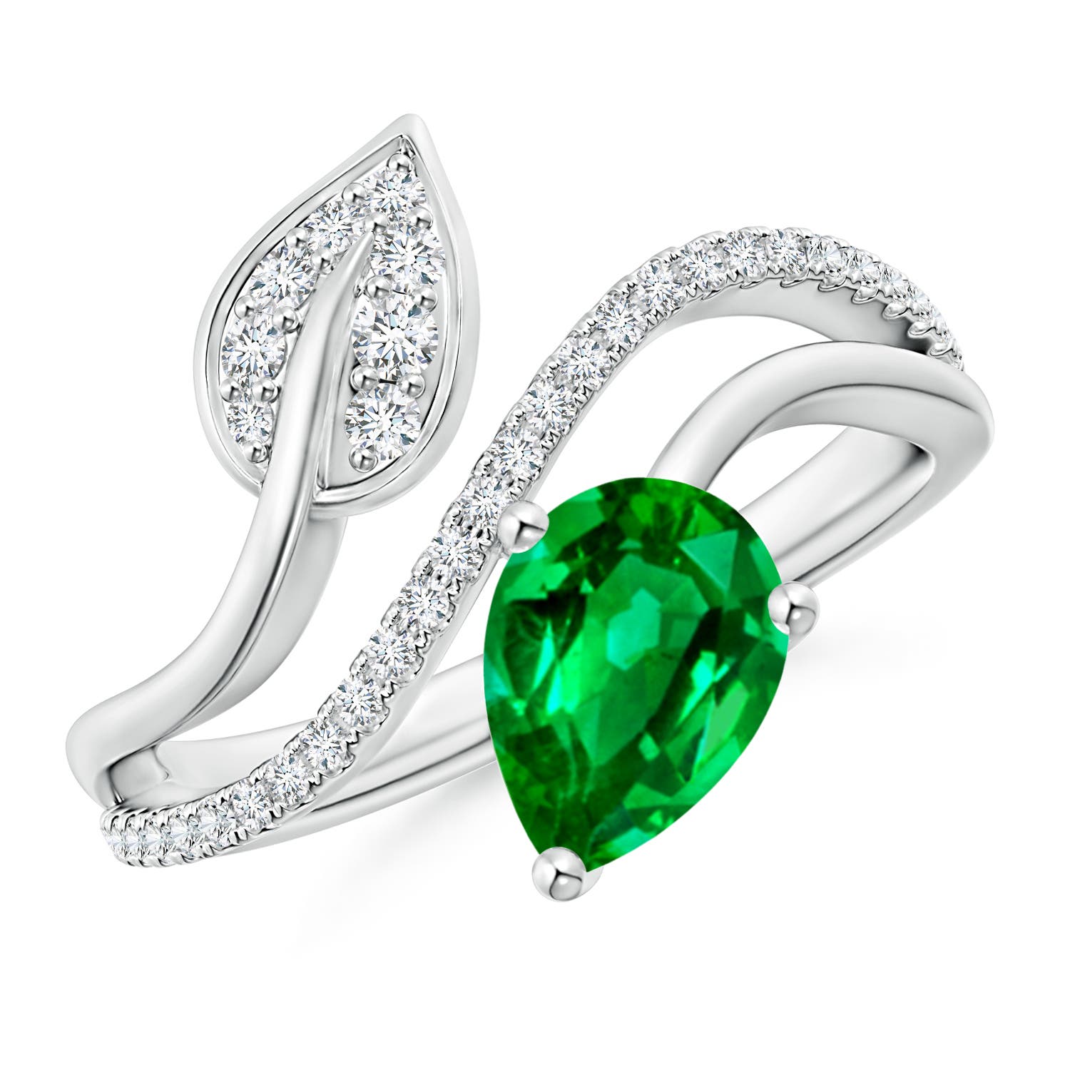 AAAA - Emerald / 1.2 CT / 14 KT White Gold