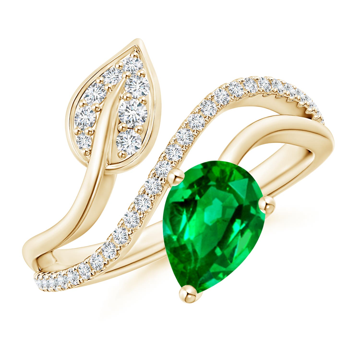 AAAA - Emerald / 1.2 CT / 14 KT Yellow Gold