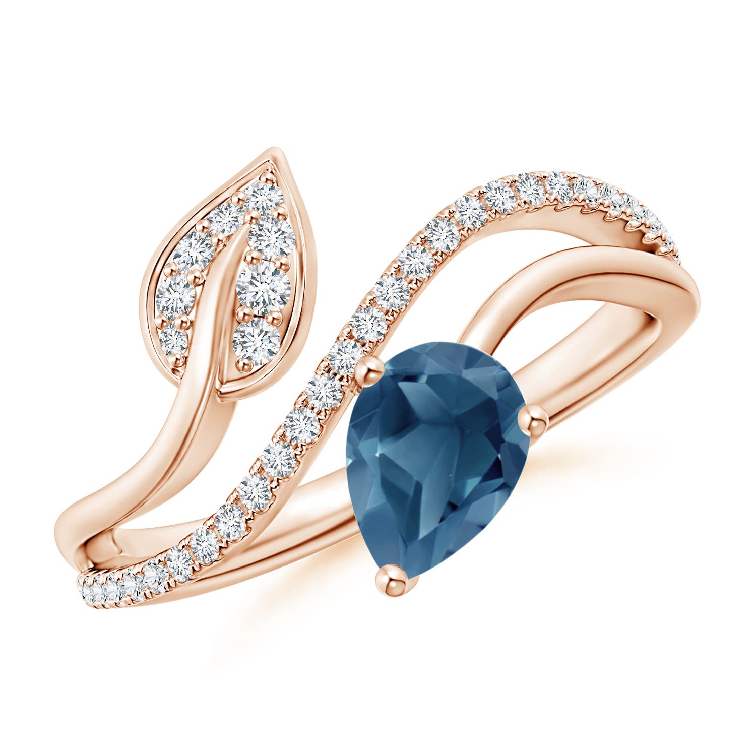 A - London Blue Topaz / 1.02 CT / 14 KT Rose Gold