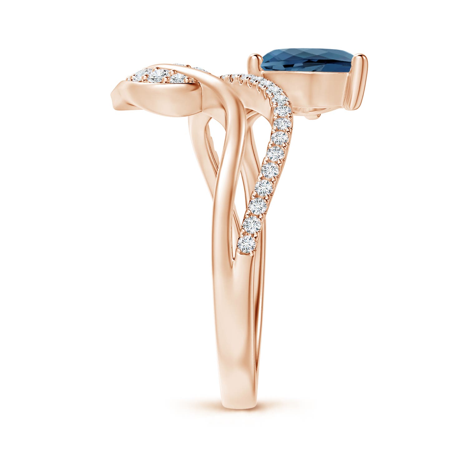 A - London Blue Topaz / 1.5 CT / 14 KT Rose Gold