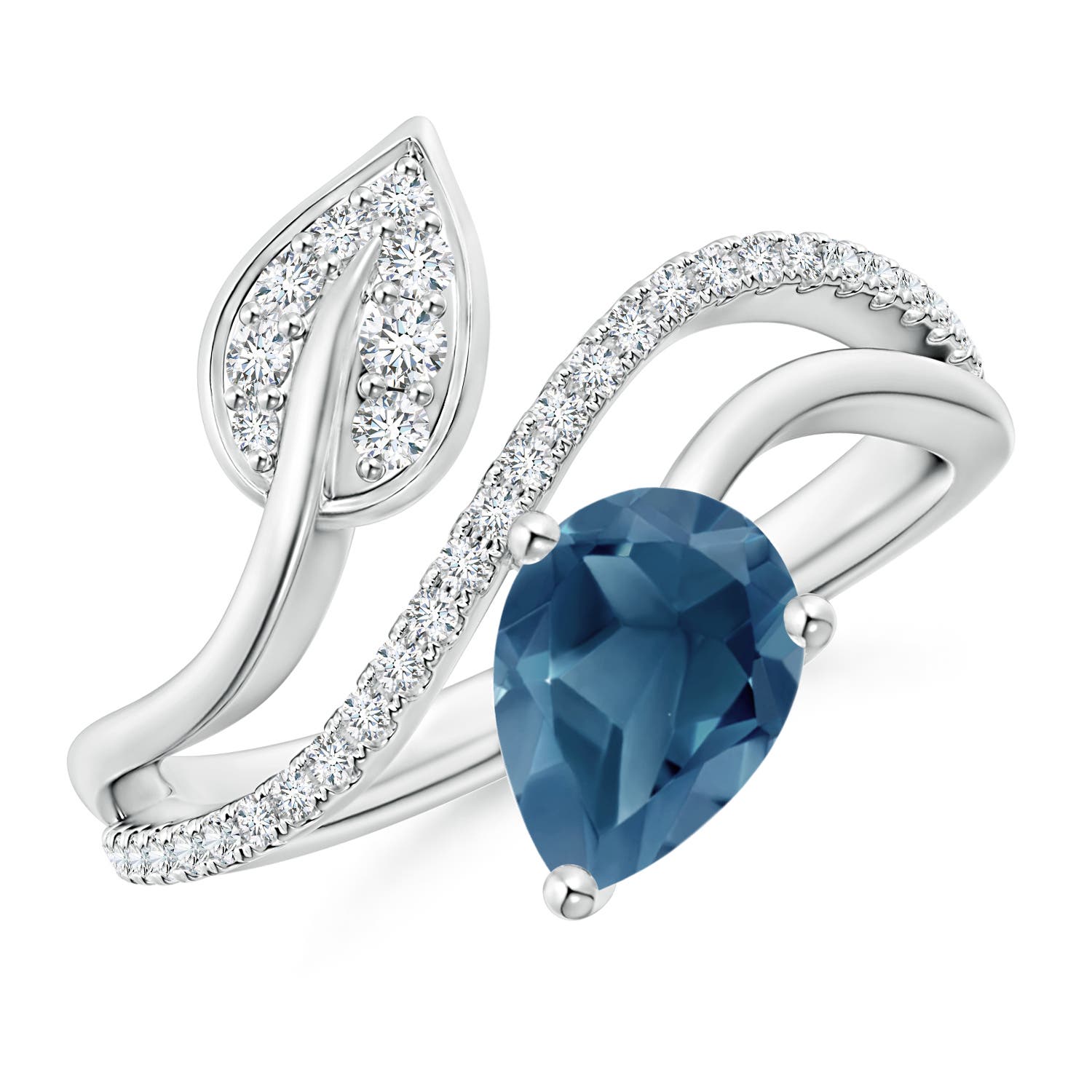 A - London Blue Topaz / 1.5 CT / 14 KT White Gold