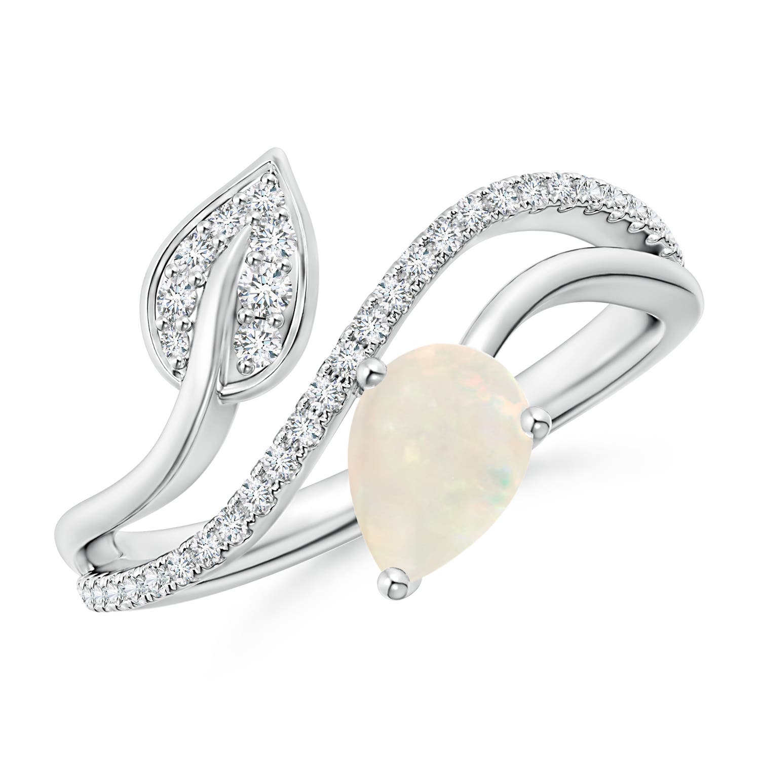 A - Opal / 0.64 CT / 14 KT White Gold