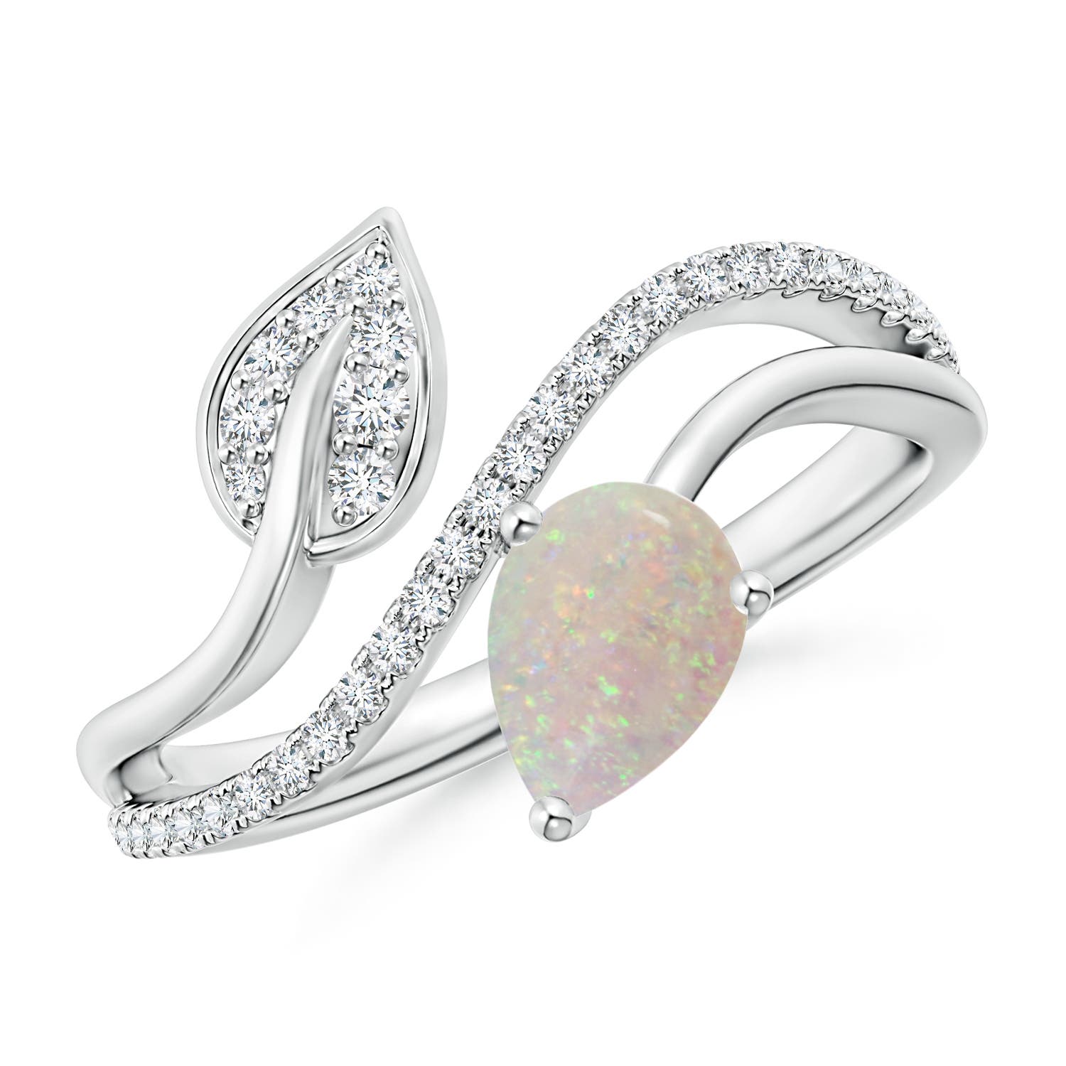 AA - Opal / 0.64 CT / 14 KT White Gold