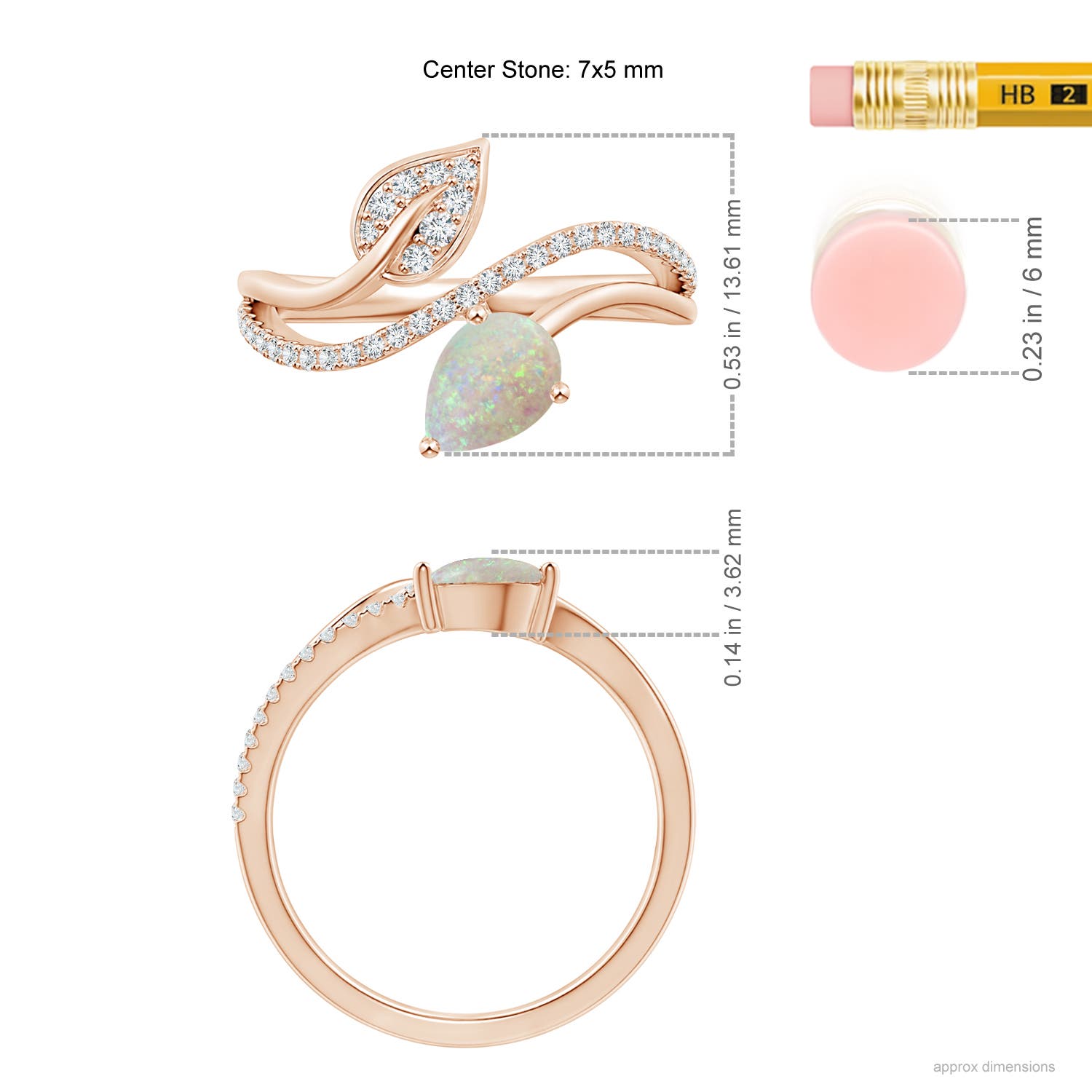 AAA - Opal / 0.64 CT / 14 KT Rose Gold