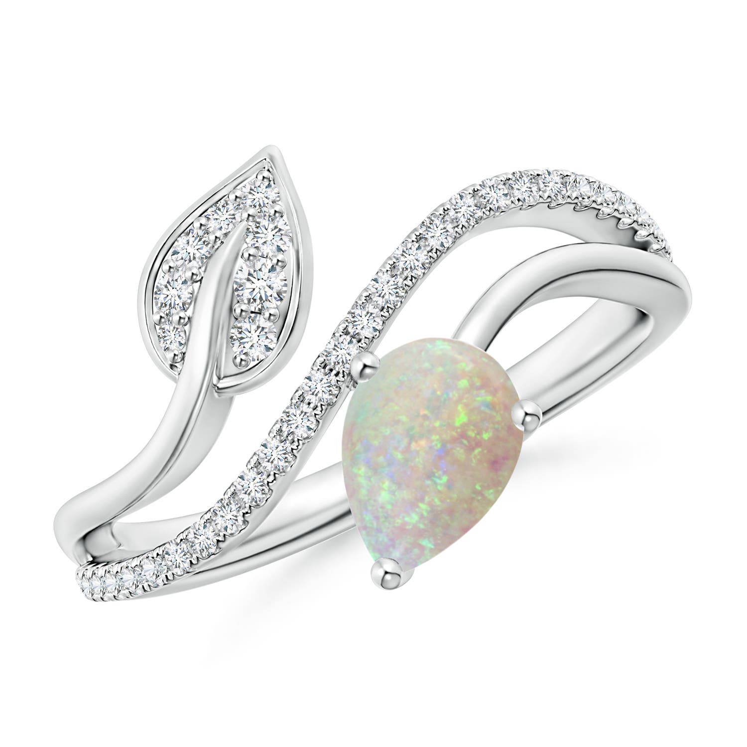 AAA - Opal / 0.64 CT / 14 KT White Gold