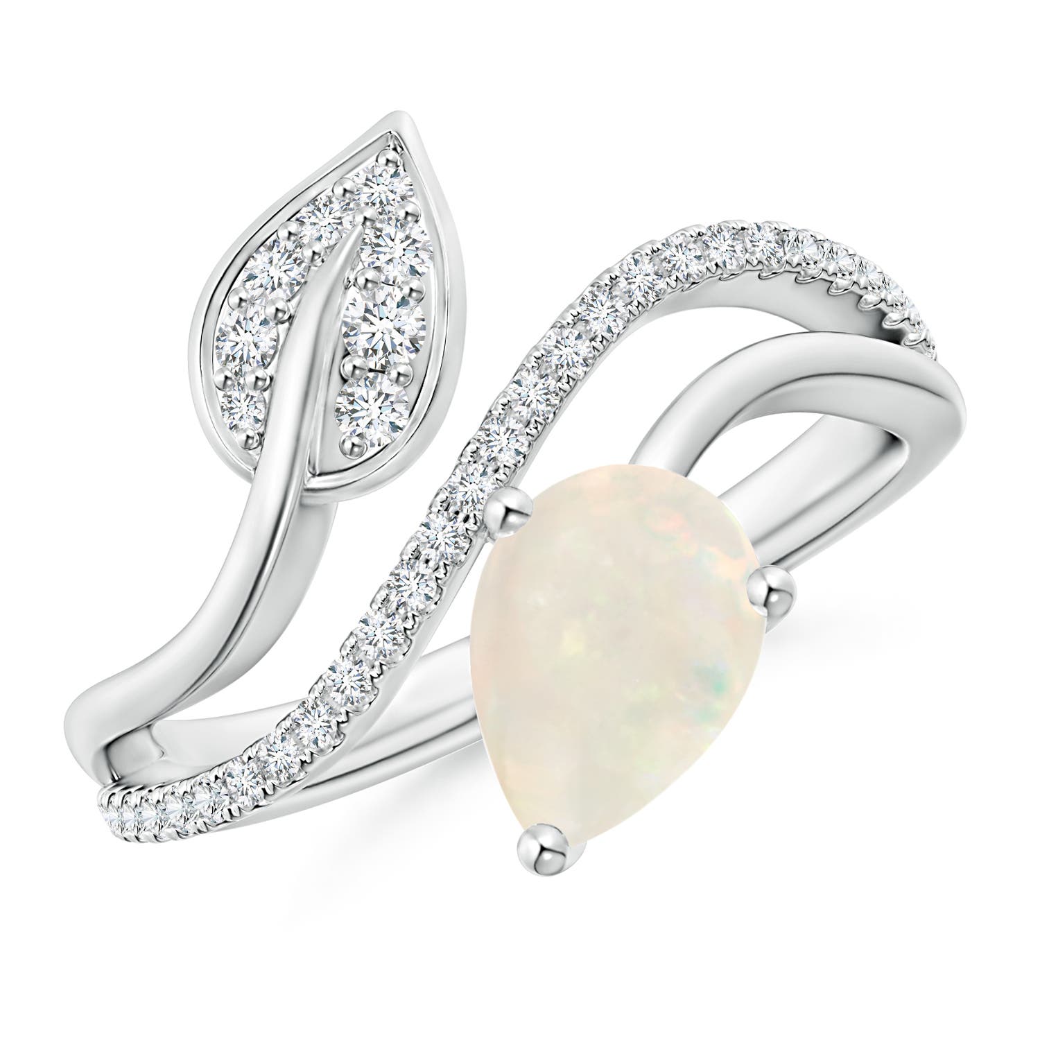 A - Opal / 0.95 CT / 14 KT White Gold