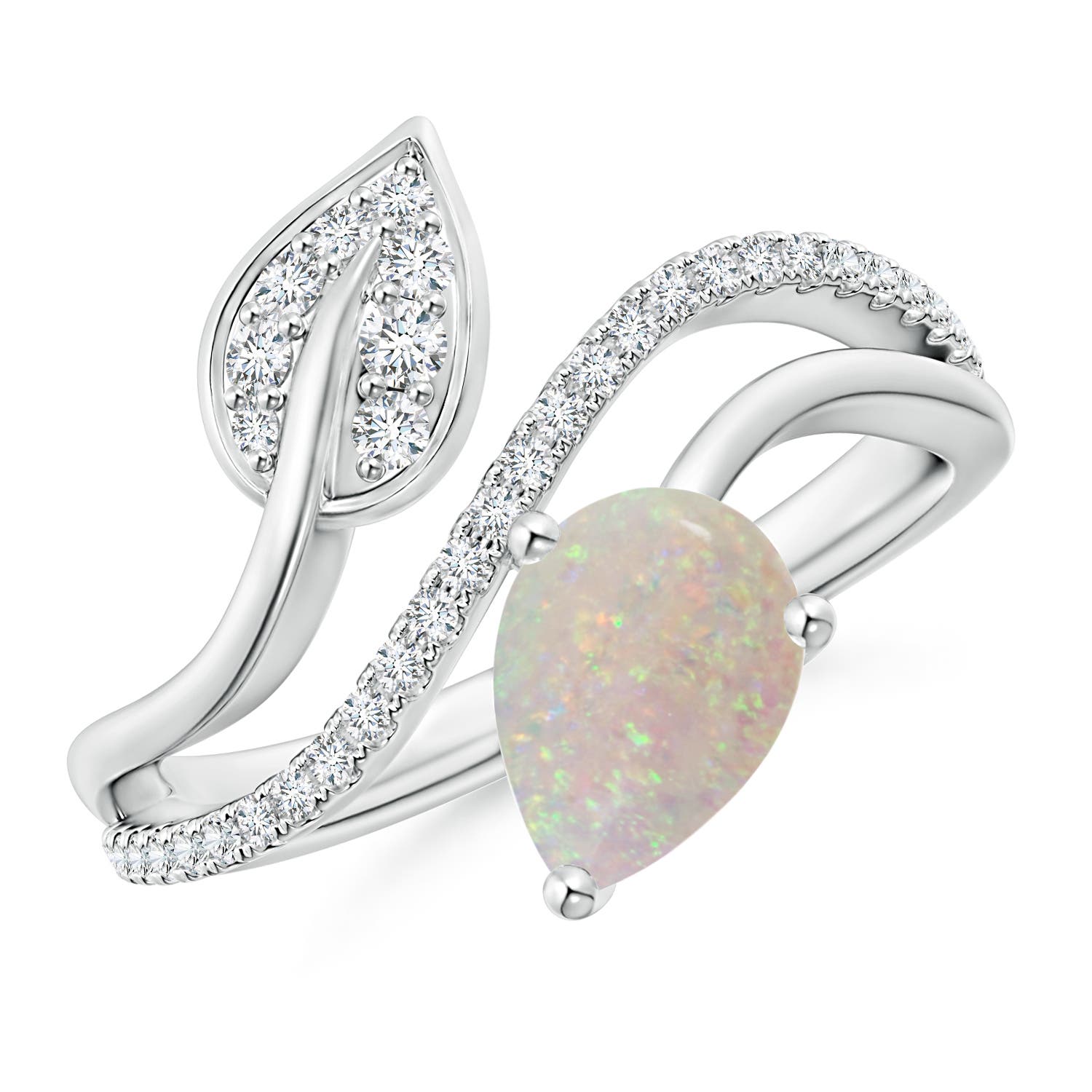 AA - Opal / 0.95 CT / 14 KT White Gold