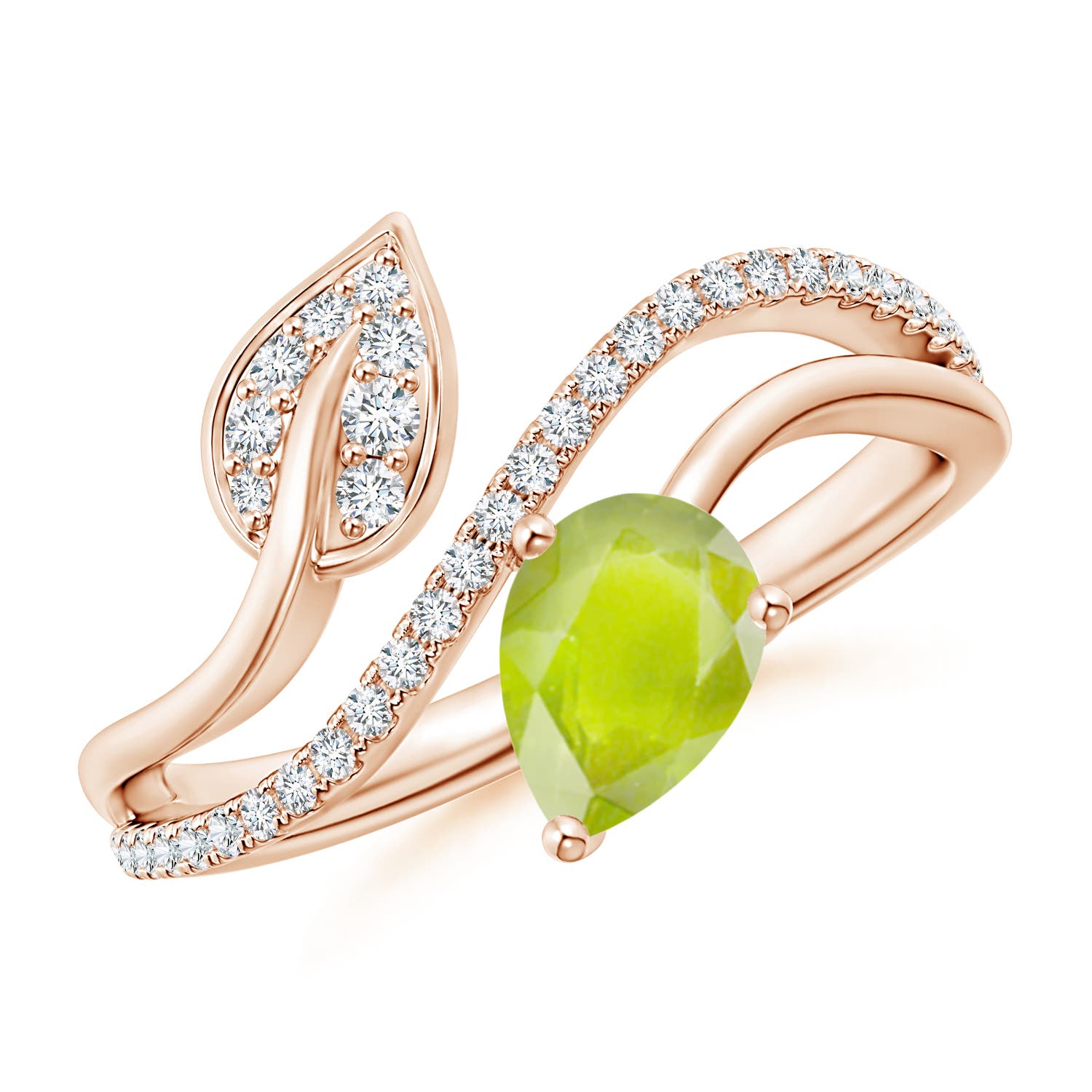 A - Peridot / 0.92 CT / 14 KT Rose Gold