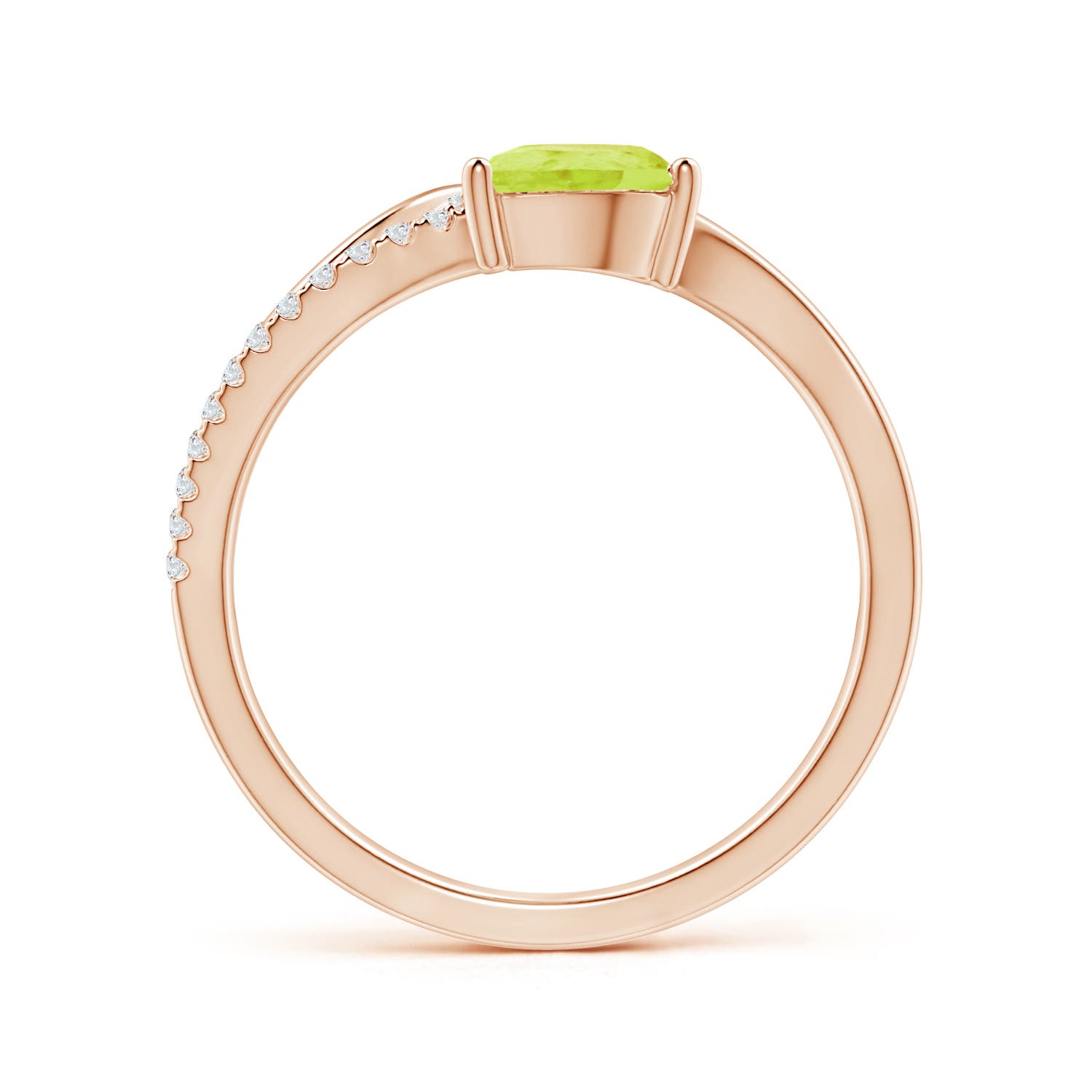 A - Peridot / 0.92 CT / 14 KT Rose Gold