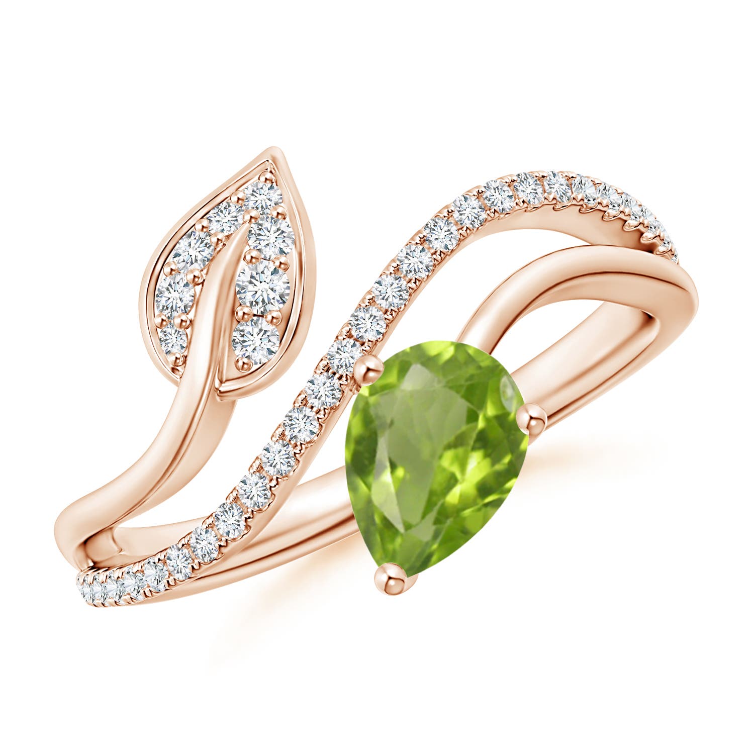 AA - Peridot / 0.92 CT / 14 KT Rose Gold