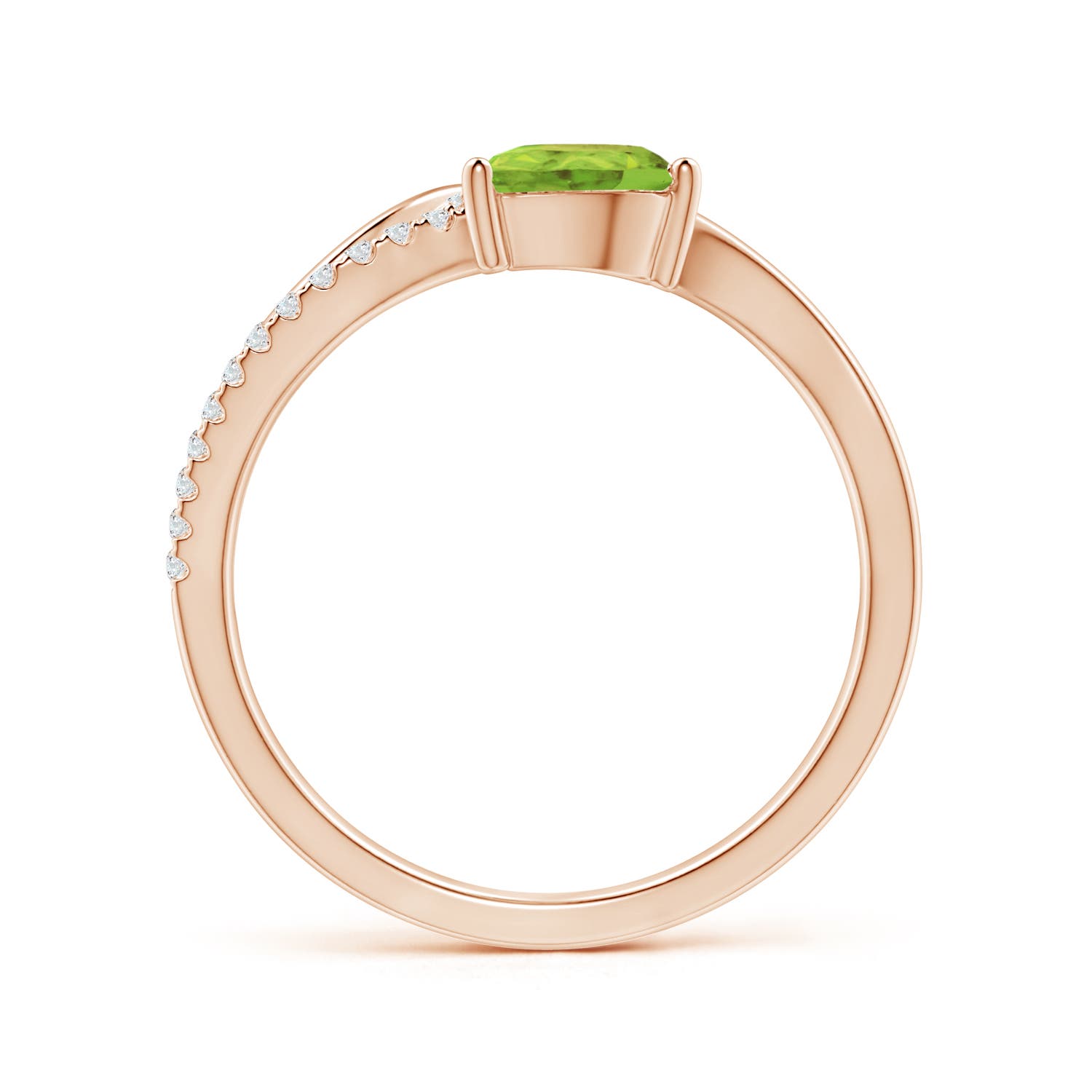 AA - Peridot / 0.92 CT / 14 KT Rose Gold